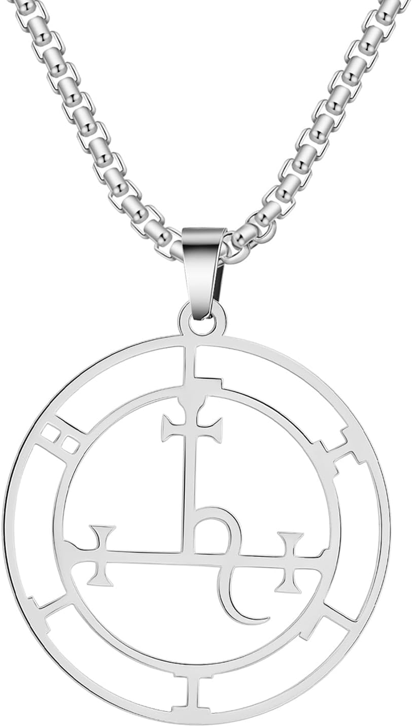 Imagen de VASSAGO Sigil of Lilith Necklace – Lilith Sigil Hecate Pendant in Stainless Steel en OfertitasTOP