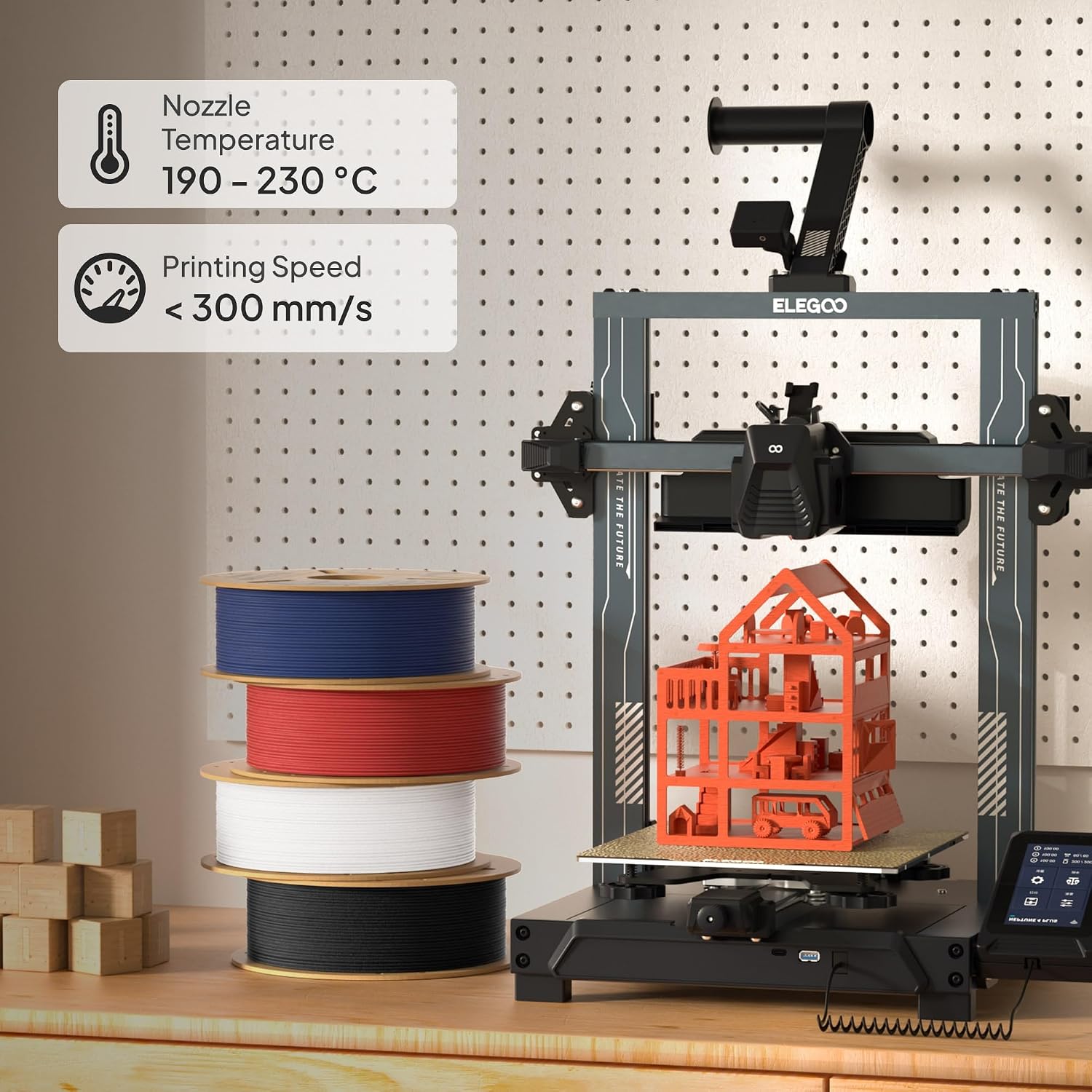 Thumbnail 4 de ELEGOO Matte PLA Filament Bundle 4KG 1.75mm