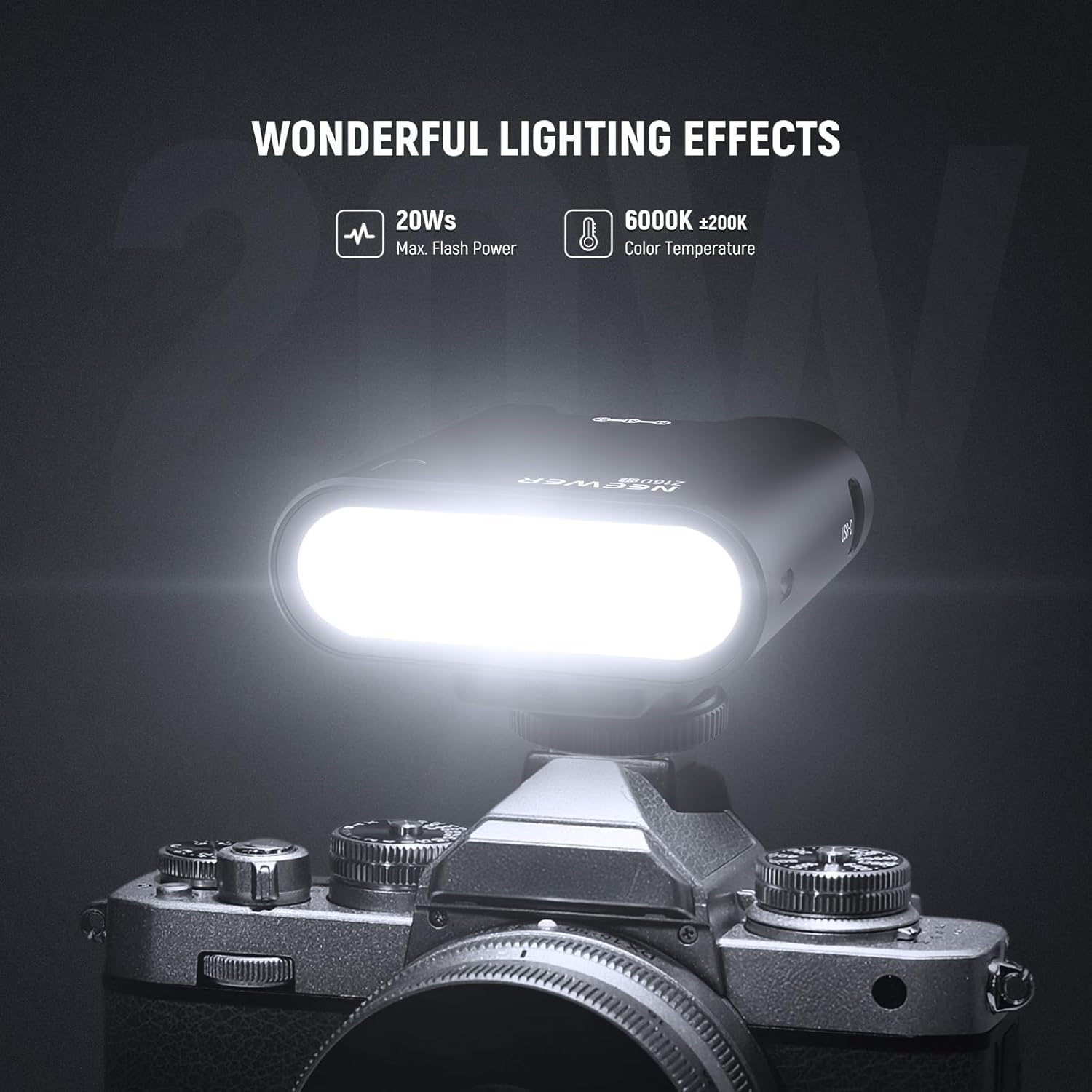 Detalle de NEEWER Flash Caméra Z160 SE 20 Ws GN15 6000 ± 200K Speedlight — mode manuel & déclenchement S1/S2