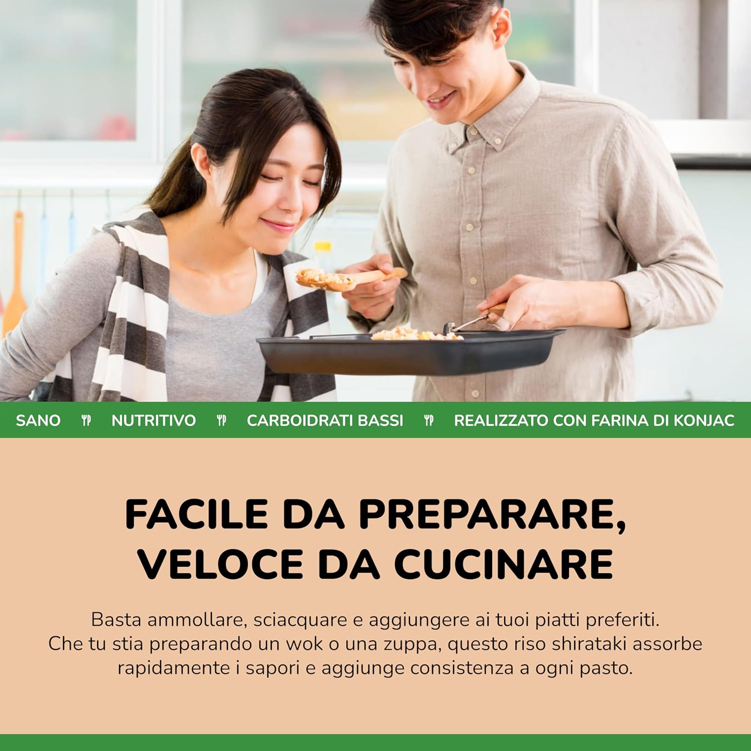 Thumbnail 2 de ZenPasta Riso Shirataki Essiccato – Riso Konjac a Basso Contenuto di Carboidrati, Senza Glutine e Zuccheri