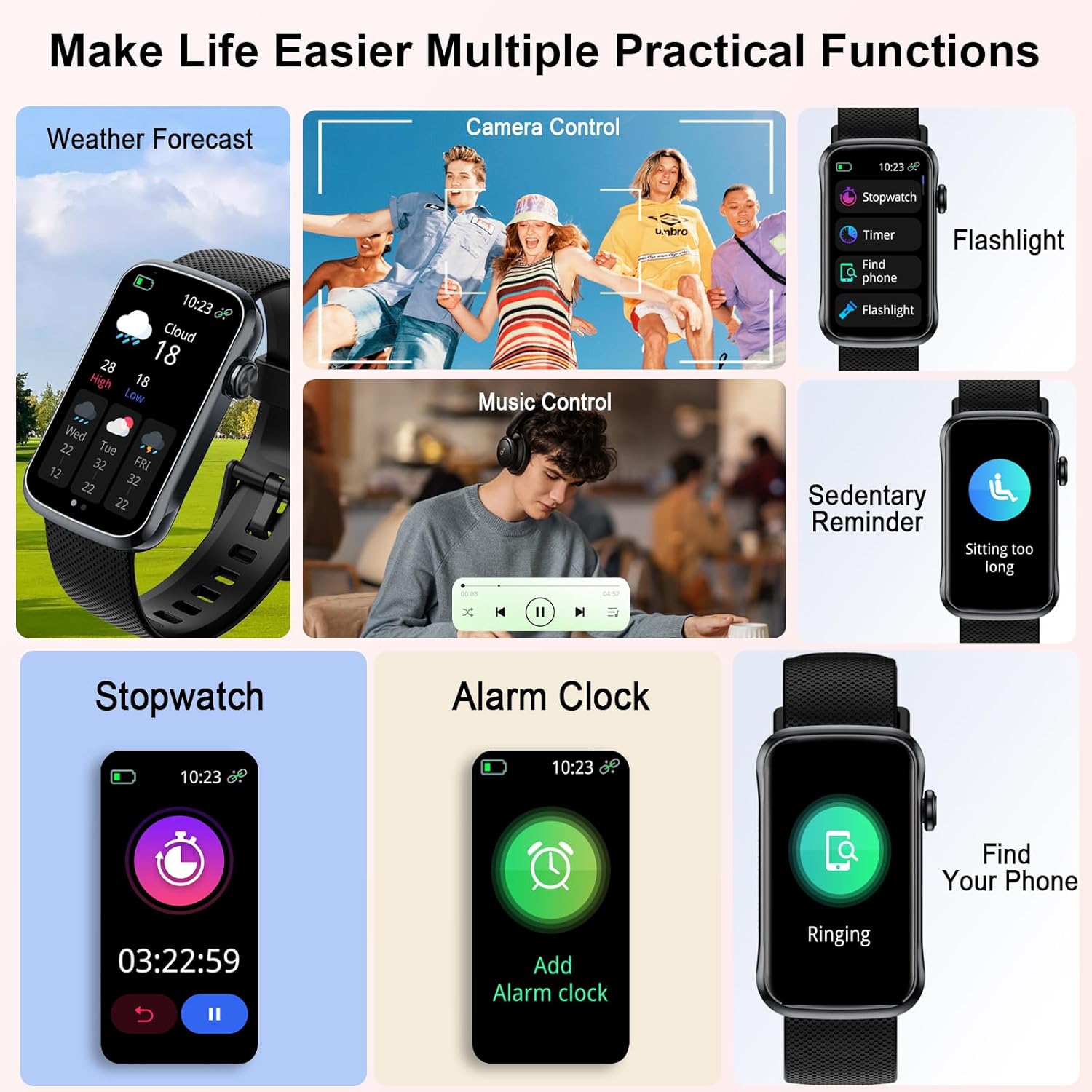 Thumbnail 5 de 2026 Smart Watch for Men and Women with 24/7 Health Monitoring and 150+ Watch Faces