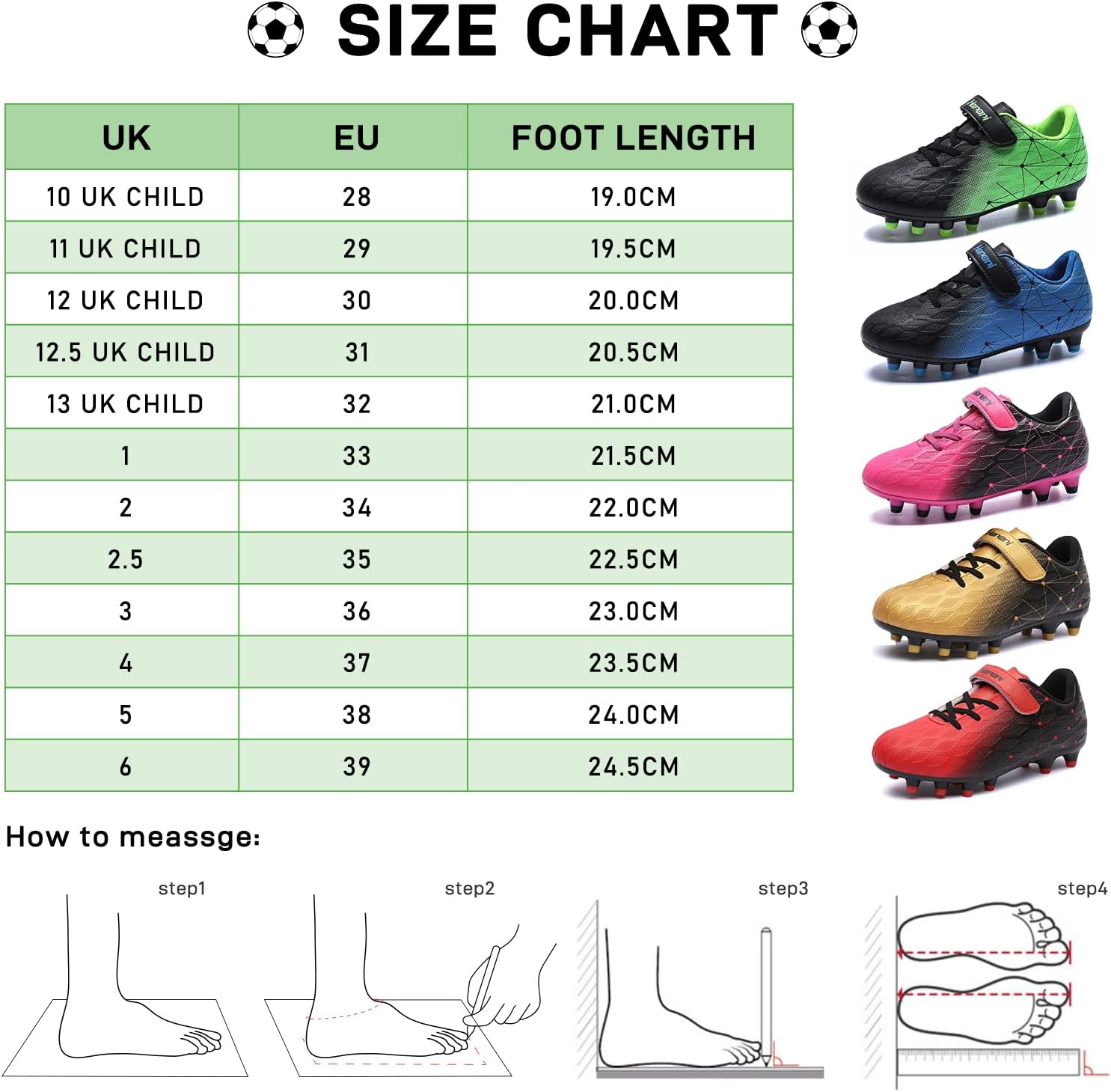 Thumbnail 6 de Kids FG/AG Football Boots with Hook-and-Loop Fastening (Unisex) – Synthesis Upper, Anti-Collision Toe