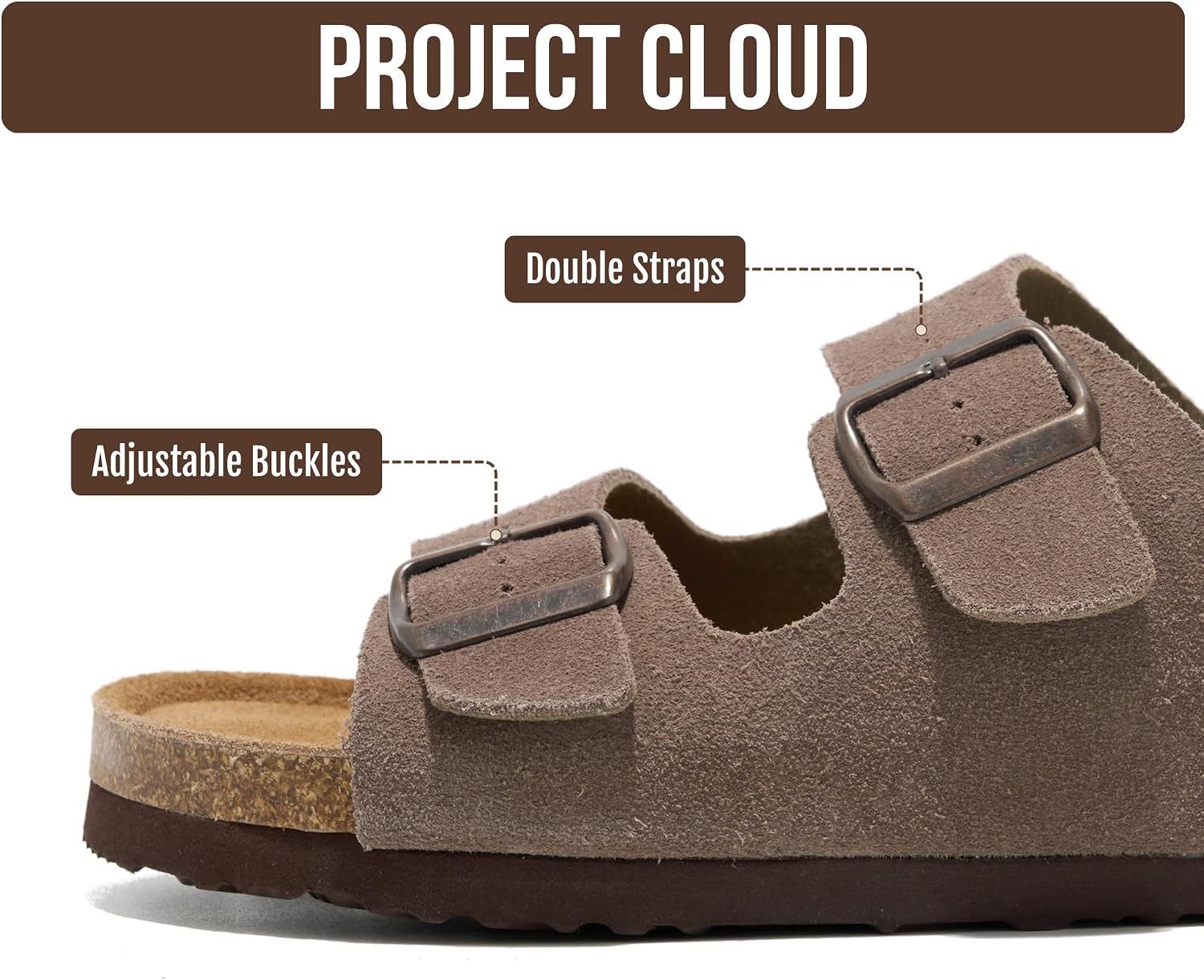 Thumbnail 2 de Project Cloud Heritage Men's Sandals: 100% Genuine Leather with Memory Foam Insole