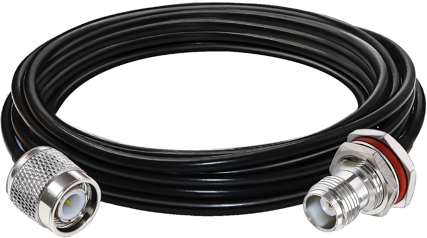Detalle de TUOLNK RG58 TNC同軸延長ケーブル 5.0 m・50Ω、TNCオス-TNCメス