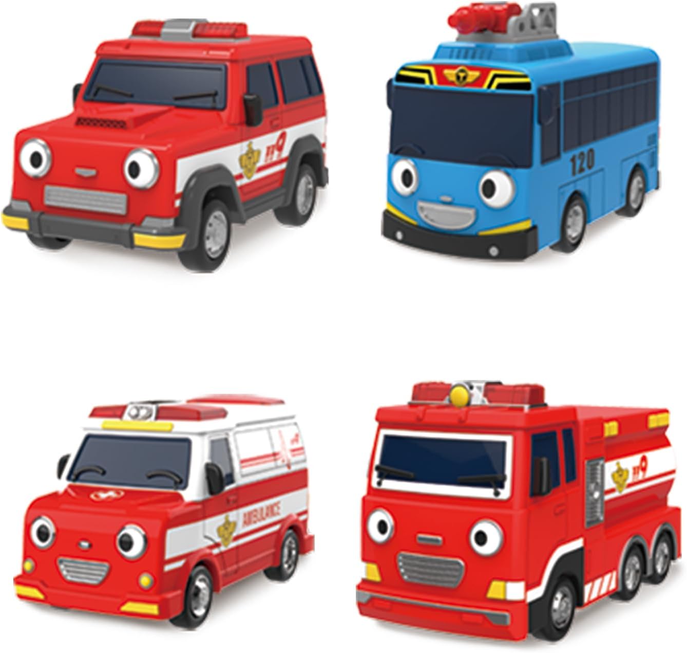 Detalle 2 de バンダイ ちびっこバス タヨ ちびっこシティ大集合セット ミニカー4台・手転がし・電池不要