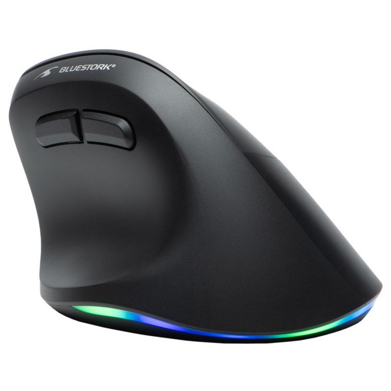Thumbnail 2 de Bluestork Ergo Lumi Ratón Vertical Ergonómico Inalámbrico para Mano Derecha con RGB y 2400 DPI