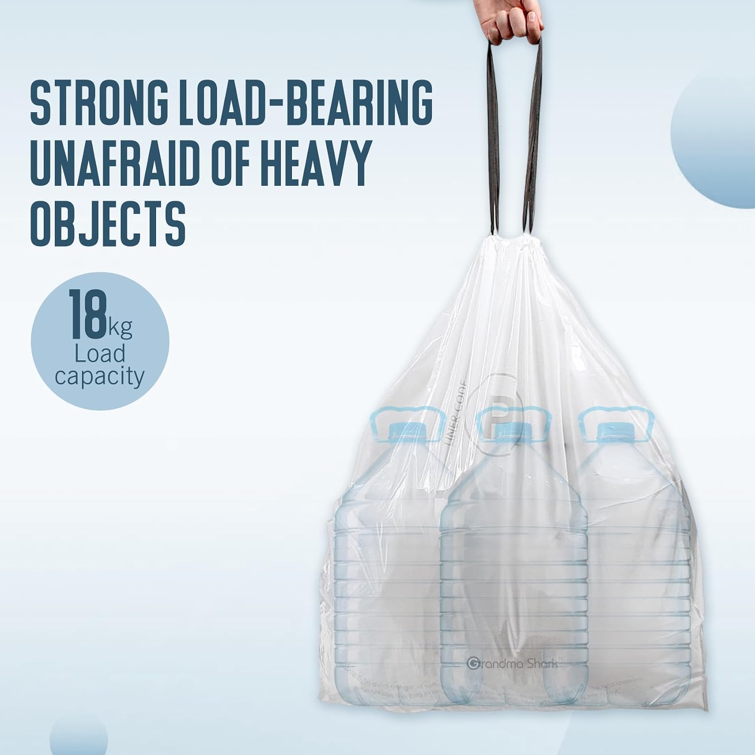 Detalle de Grandma Shark 50–65L Bin Liners 70×77cm