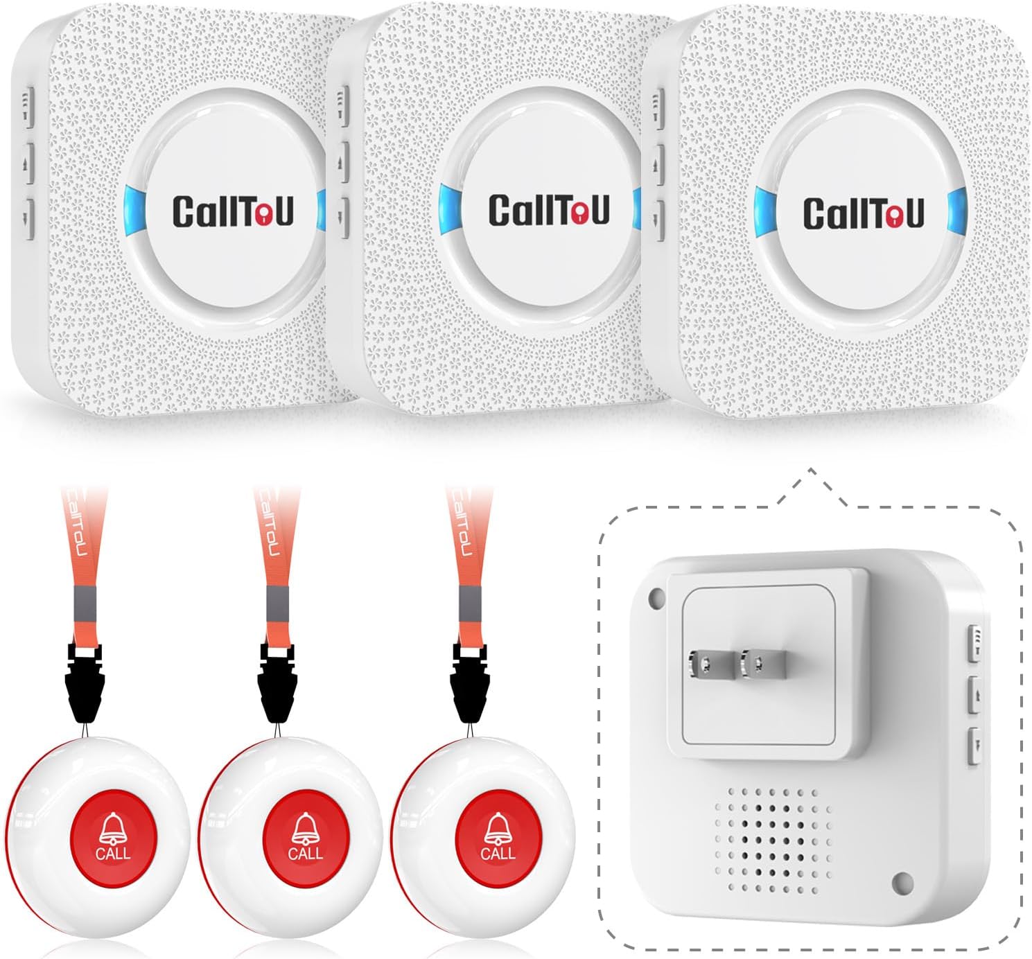 Detalle de CallToU Caregiver Pager with 3 Call Buttons
