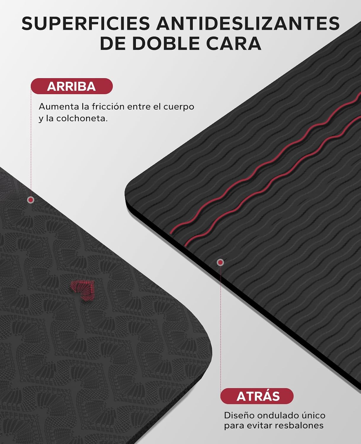 Detalle de HAPBEAR Esterilla Yoga Grande 198×137 cm 6mm