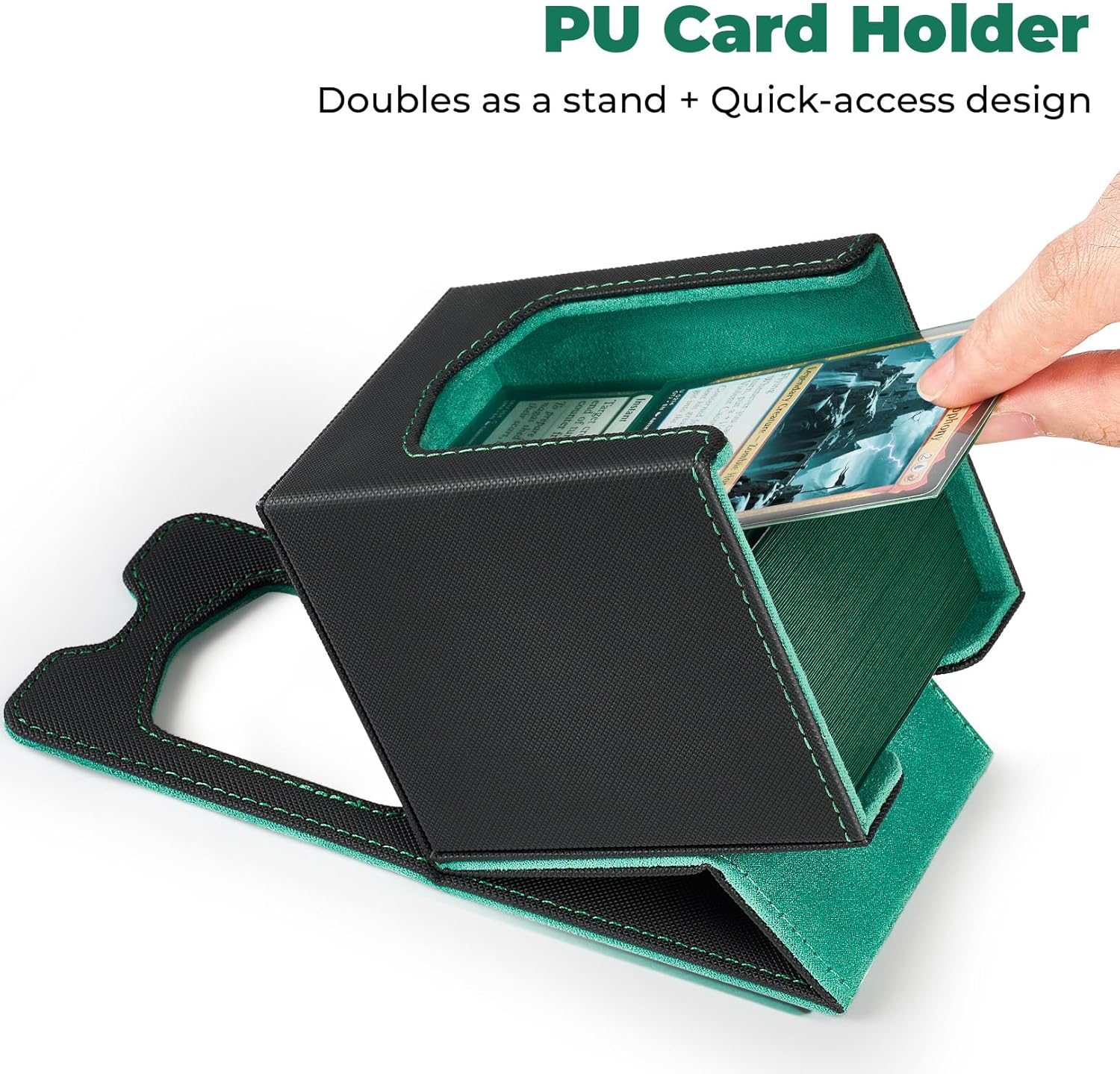 Detalle de Fabmaker 4 Pack Deck Box: Magnetic MTG Commander Storage, 210+ Cards, 6 Color Options