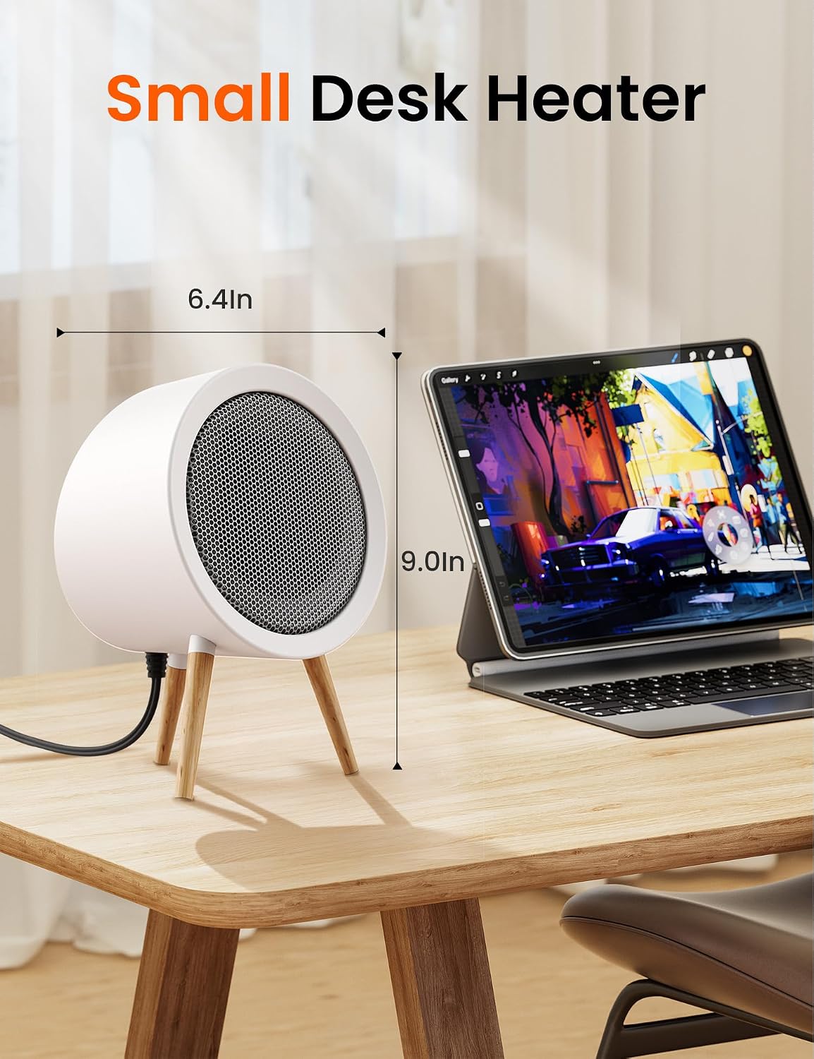 Thumbnail 1 de Gaiatop K-116 Portable Ceramic Space Heater, 1,000 W, 3 Modes