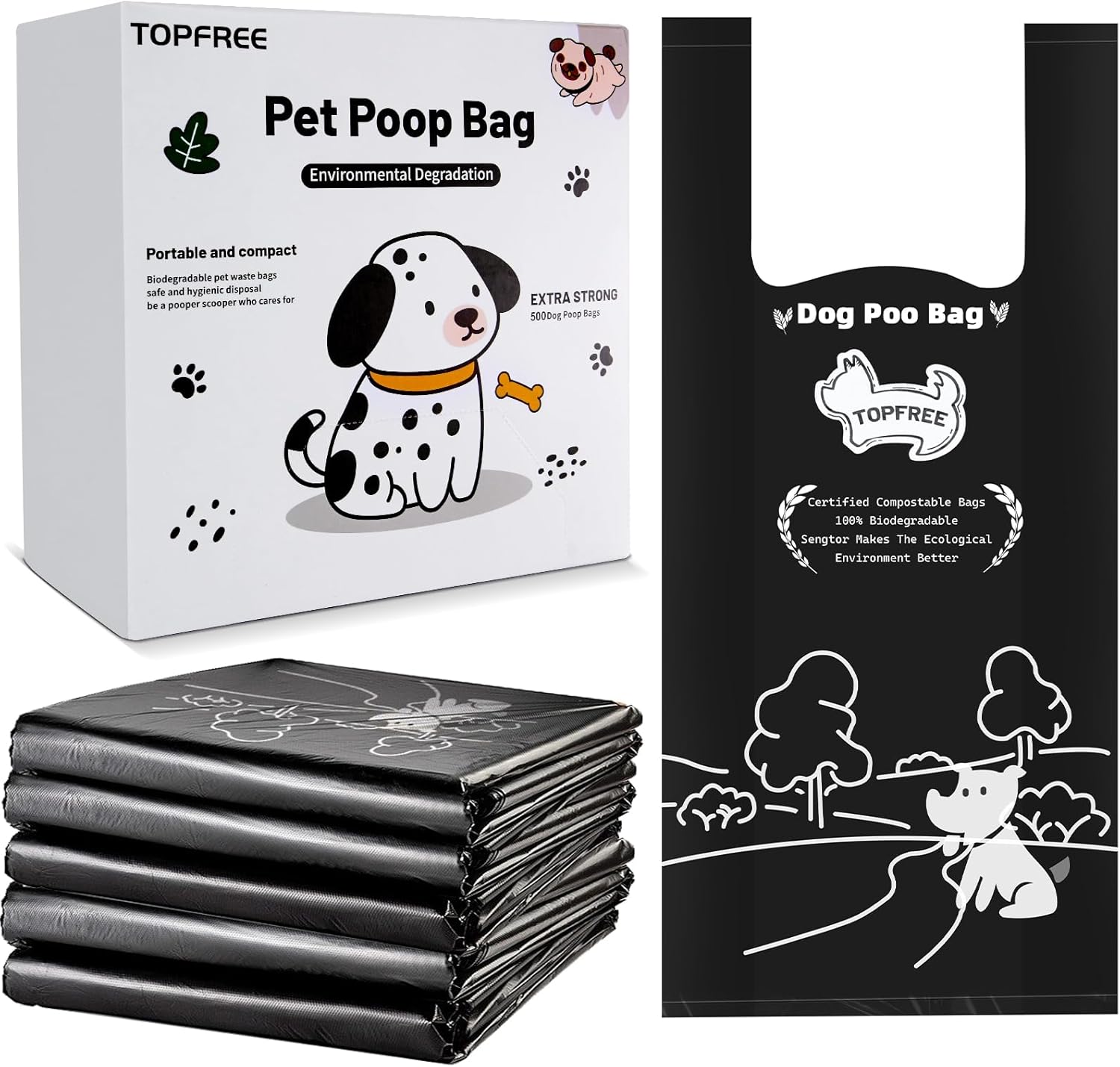 Thumbnail 6 de Topfree Poo Bags 300 Extra Thick dog waste bags
