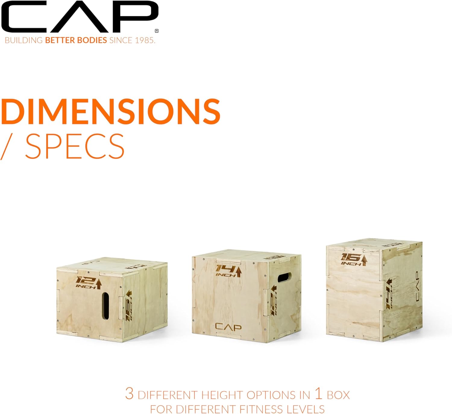 Detalle 2 de CAP Barbell 3-in-1 Plyometric Box 3 sizes 🏋
