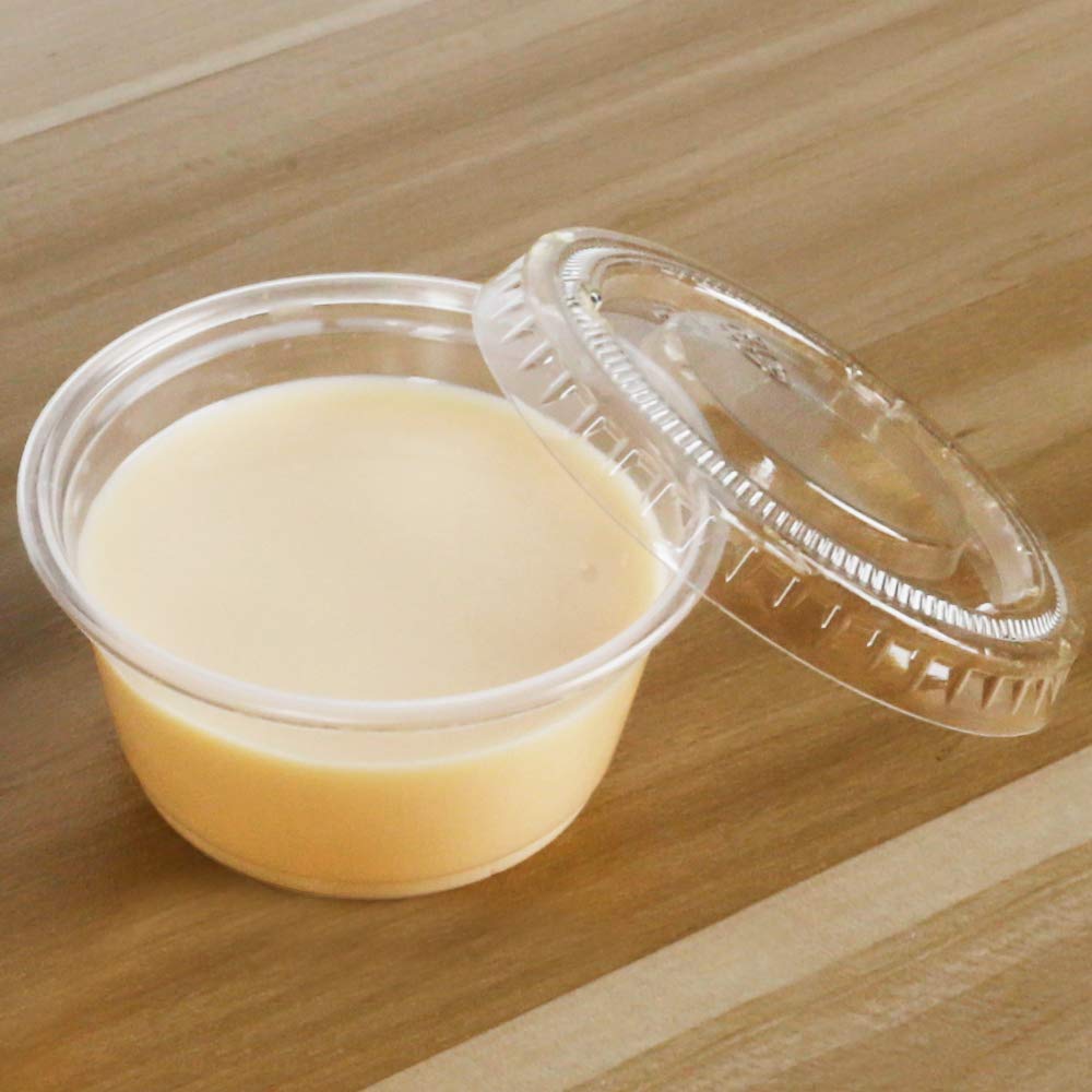 Detalle de TashiBox 2 oz Jello Shot Cups with Lids — 100 Sets, BPA-Free, Stackable
