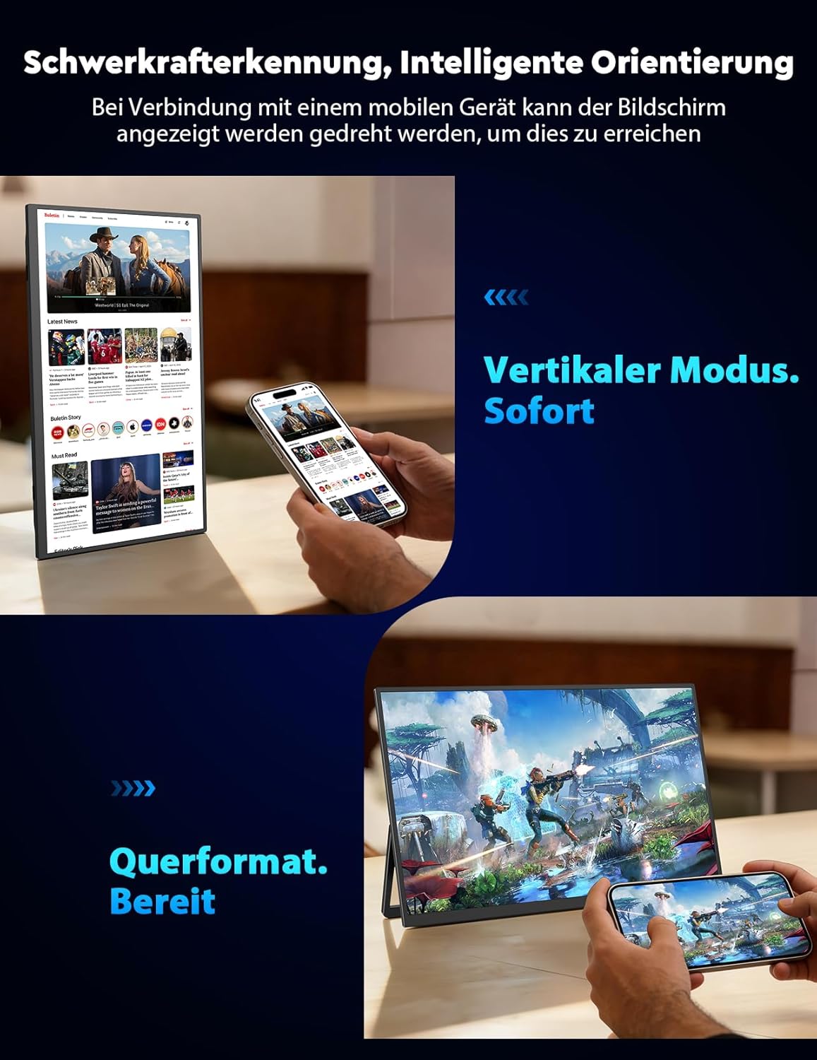 Thumbnail 4 de MAGICRAVEN Drahtloser Portable Monitor 15,6"