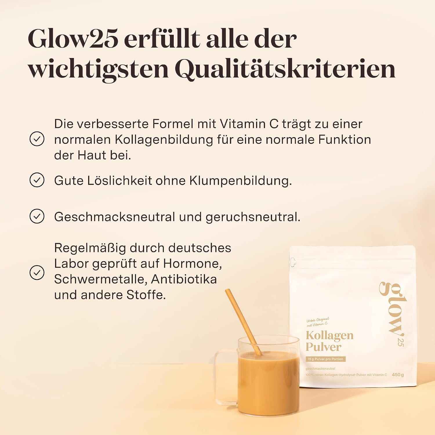 Thumbnail 2 de Glow25 Collagen Pulver 450 g – Hydrolysat mit Vitamin C