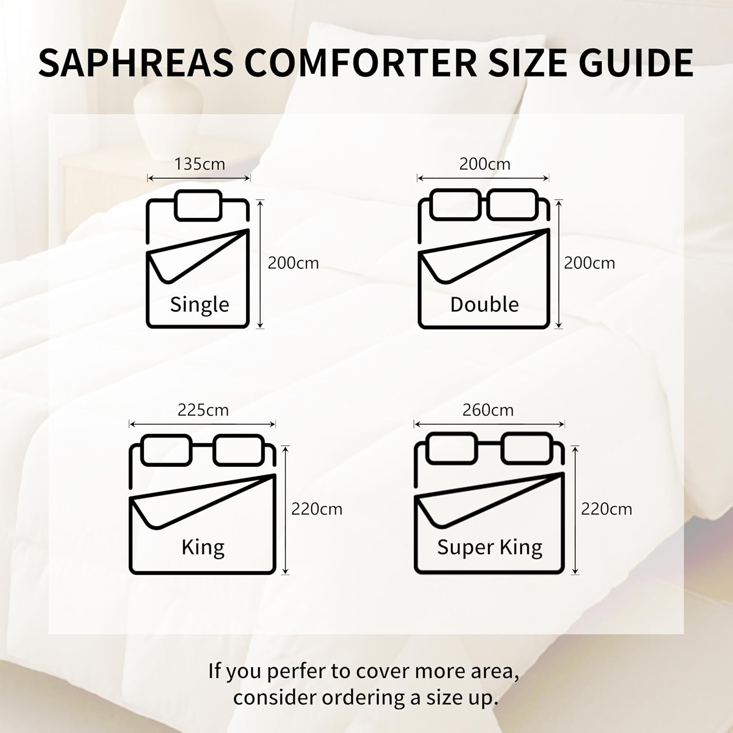 Thumbnail 5 de SAPHREAS King Goose Feather & Down Duvet 225x220cm