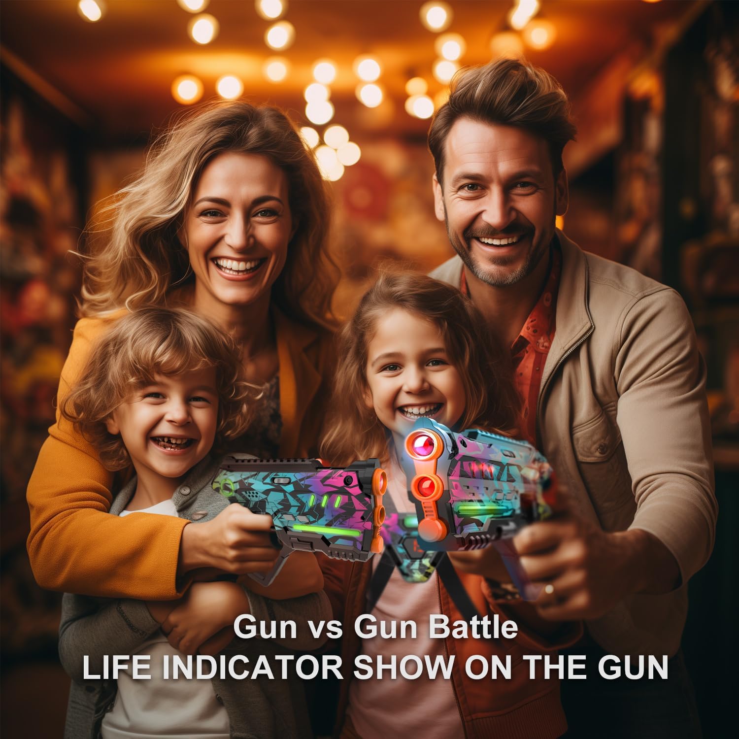 Thumbnail 3 de Laser Tag Set of 4 — Cyberpunk LED Gun & Vest Game for Indoor/Outdoor Play