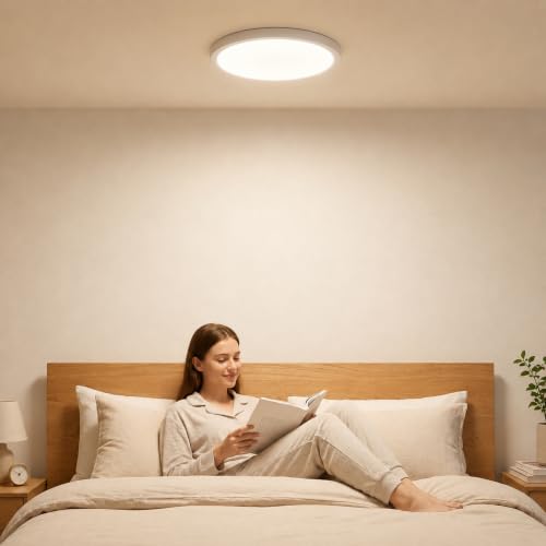 Thumbnail 7 de LQWELL LED Deckenleuchte Ultra Dünn Weiß 30 cm, 23 W, 6000 K