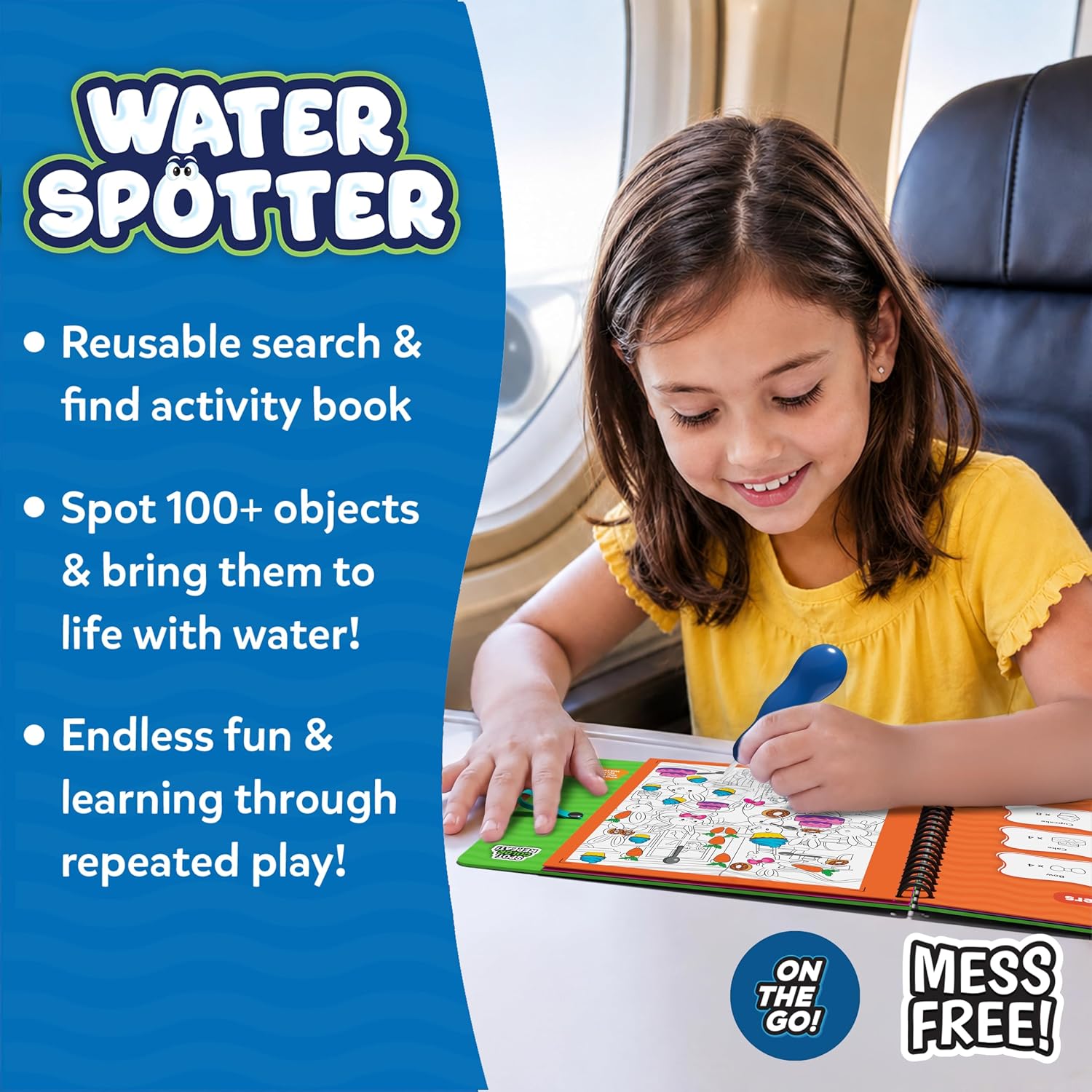 Detalle de Skillmatics Reusable Search & Find Book – Water Spotter (Unicorns & Princesses)