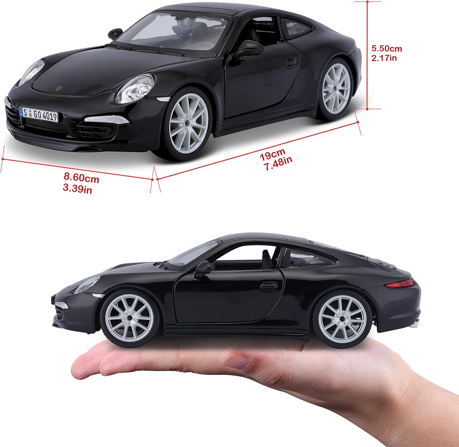 Thumbnail 5 de Bburago 1/24 Porsche 911 Carrera S nero serie “1/24” (modello Nera)