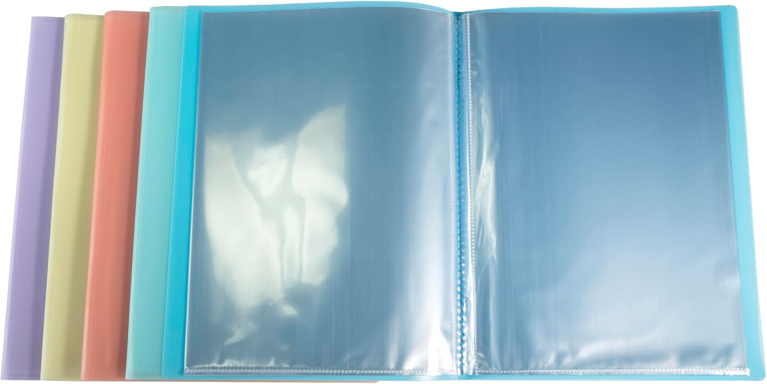 Thumbnail 2 de Exacompta Chromaline pastel - Paquet de 5 protège-documents A4, 20 poches, 40 vues, 24 x 32 cm