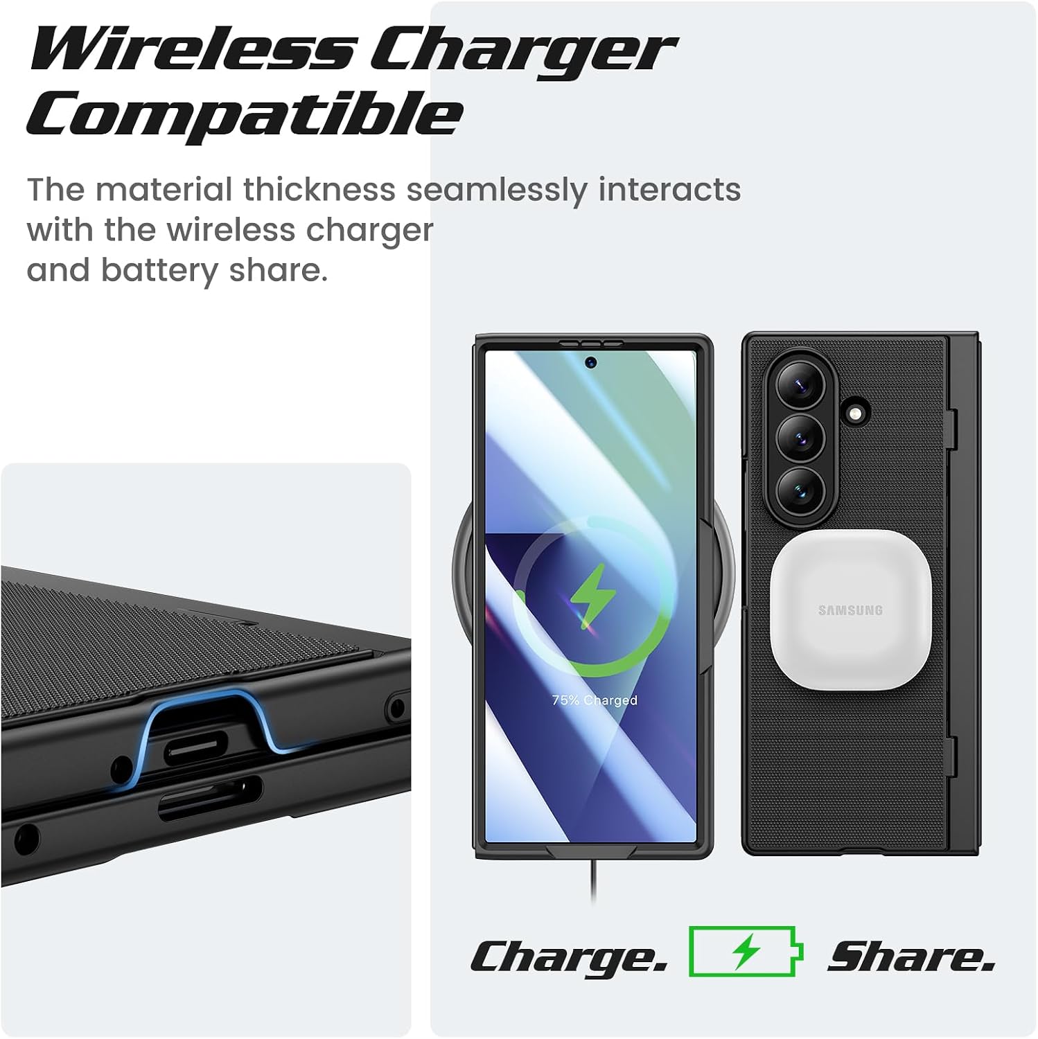 Thumbnail 2 de Doeshine Galaxy Z Fold 7 Case with 9H Screen Protector