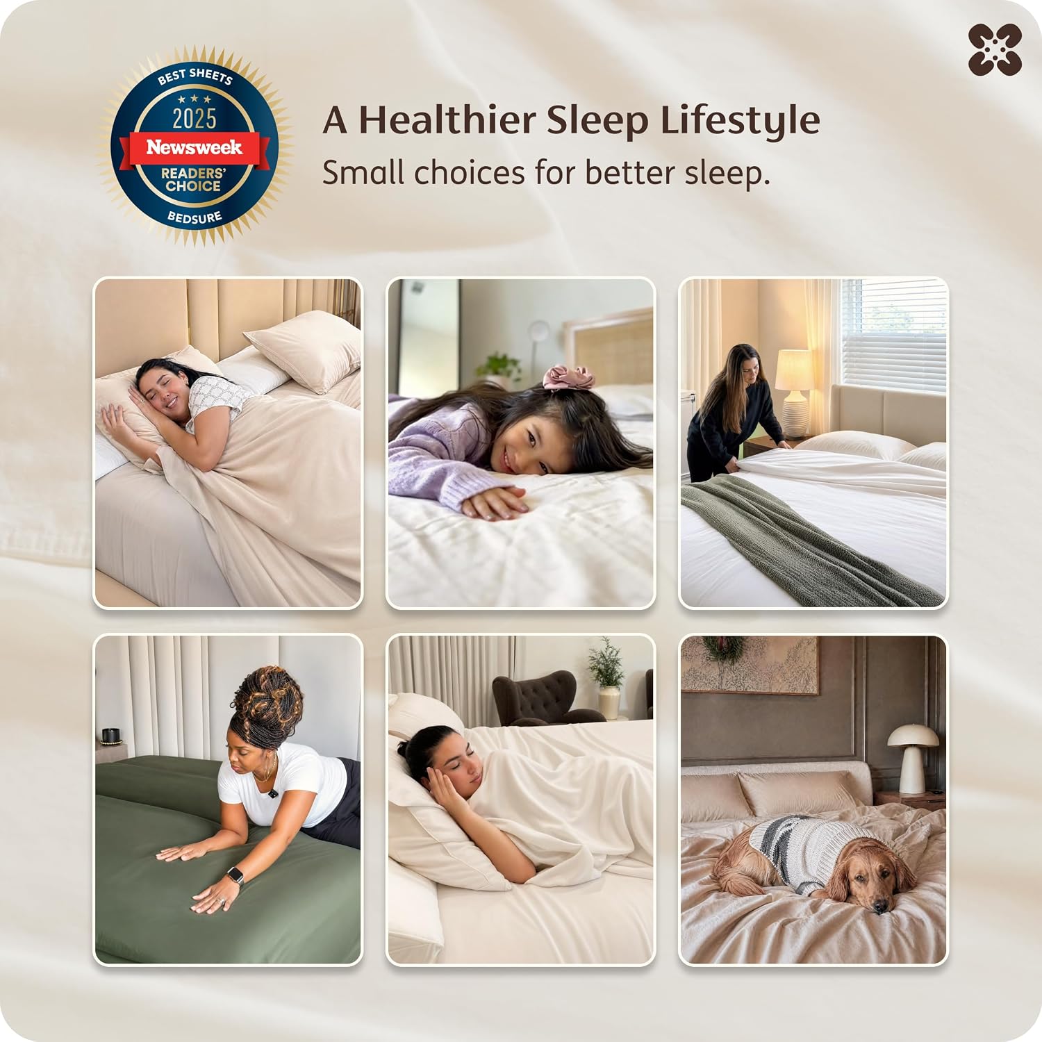 Thumbnail 6 de Bedsure King Sheet Set, 100% Organic Cotton