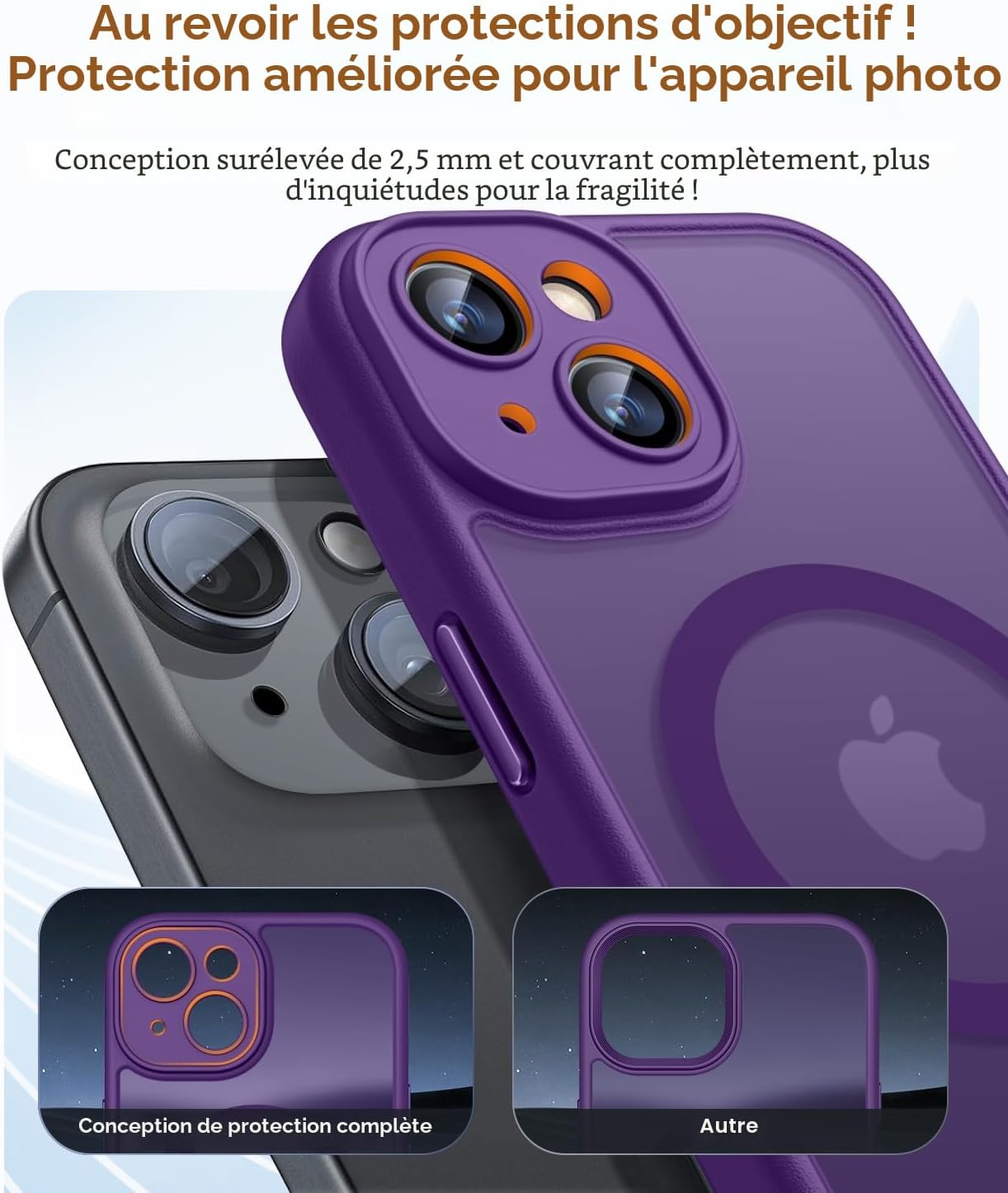 Thumbnail 2 de CANSHN Coque magnétique iPhone 15 6,1 Pouces
