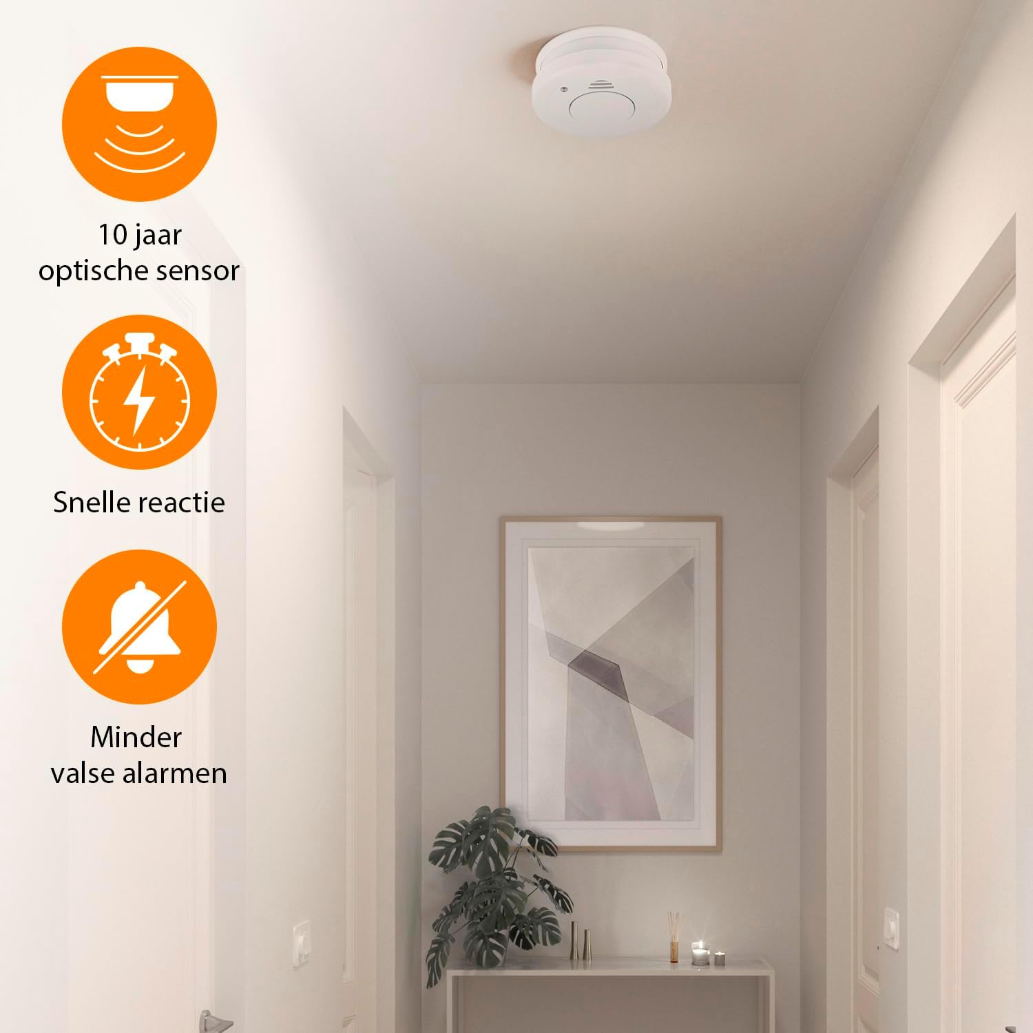 Detalle 2 de Smartwares RM250/2 rookmelders, set van 2 met testknop en 85 dB alarm