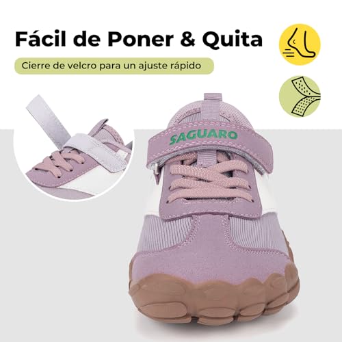 Thumbnail 2 de SAGUARO Zapatillas Barefoot para Niños y Niñas – Morado, 28 EU