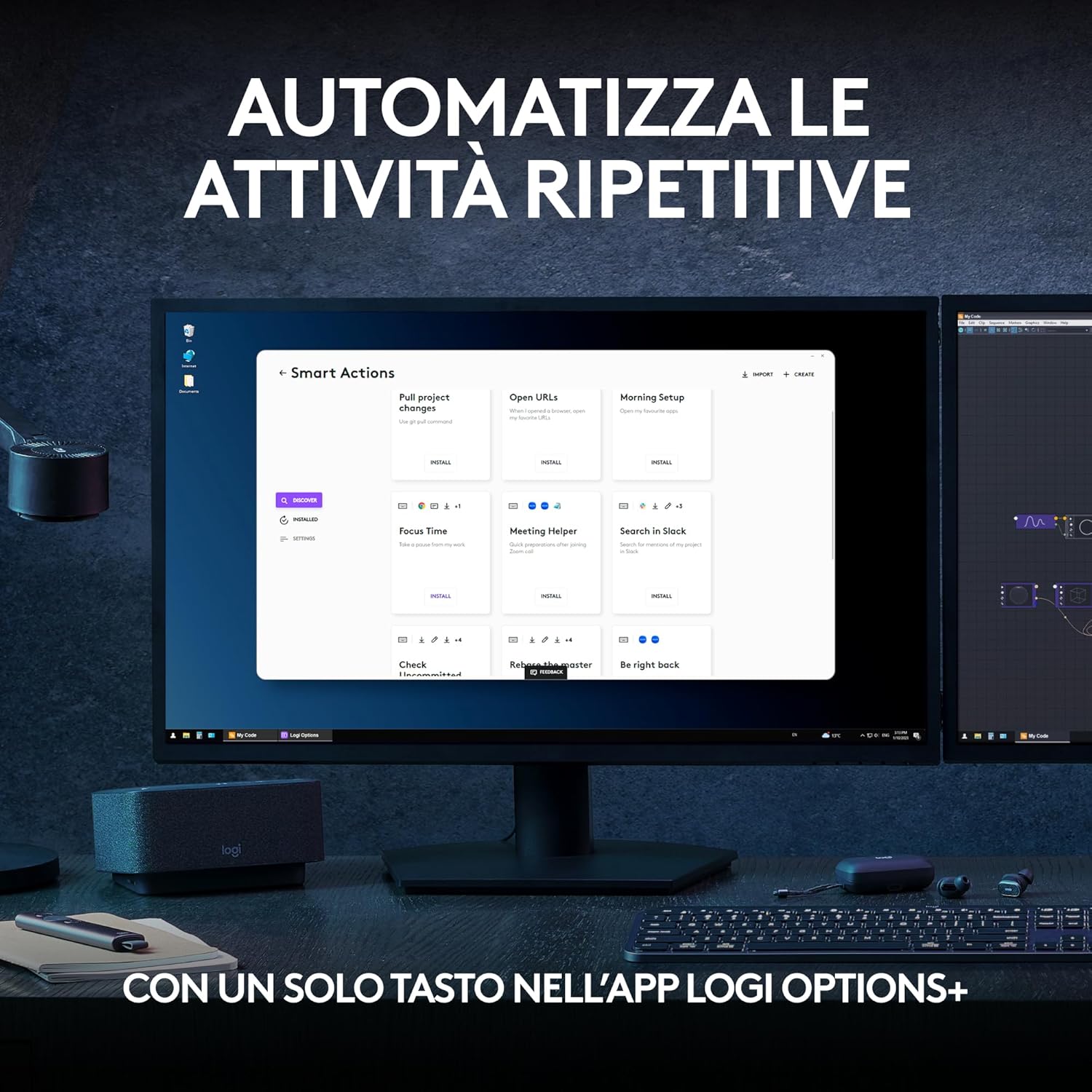 Thumbnail 2 de Logitech MX Keys S tastiera wireless profilo basso, retroilluminazione e tasti programmabili QWERTY italiano grigio