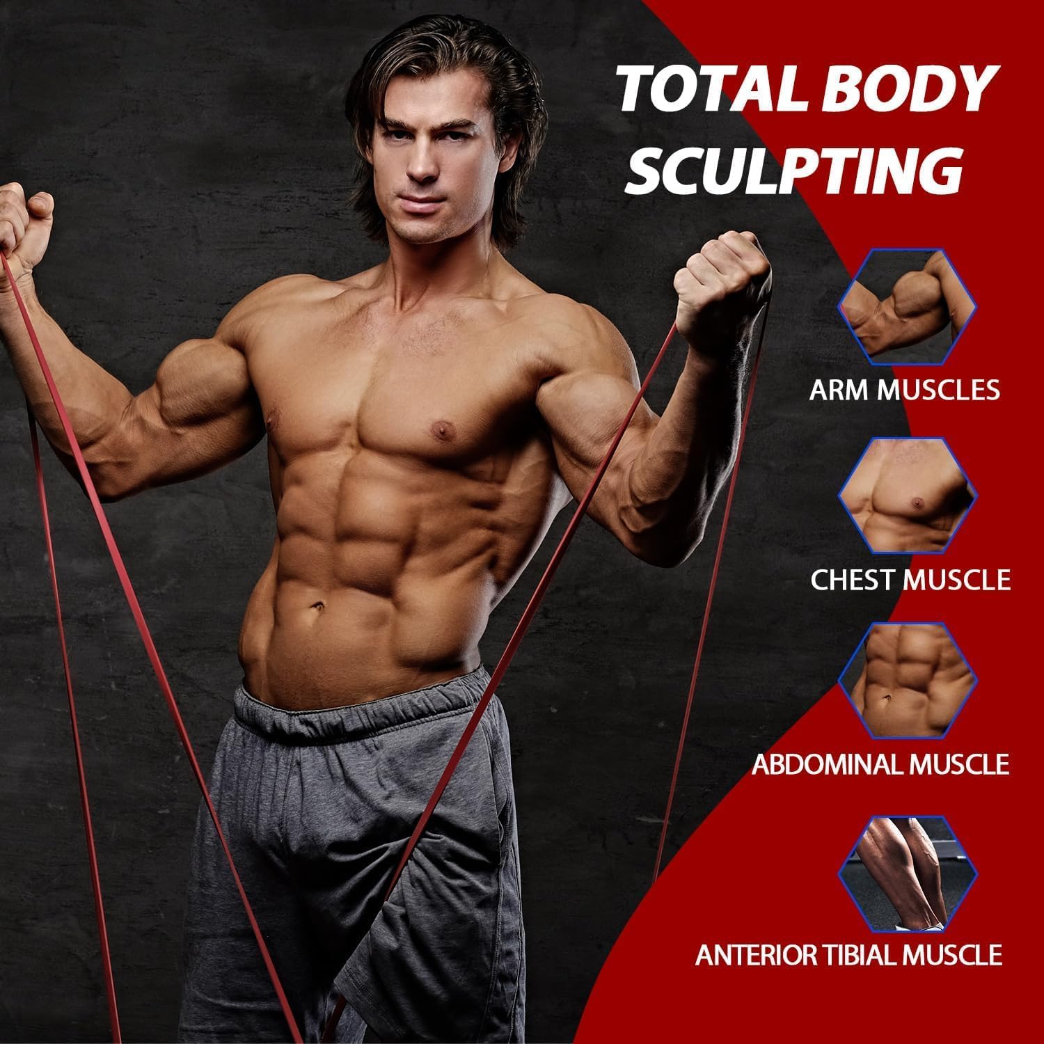 Thumbnail 4 de LEEKEY Resistance Bands set for home workouts ๐