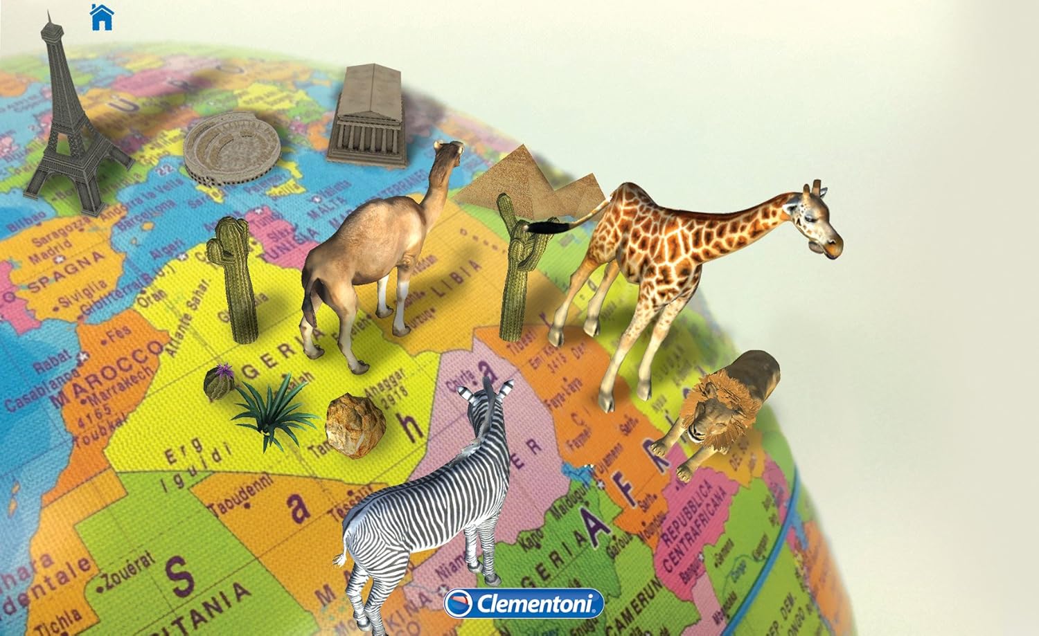 Detalle de Clementoni Exploraglobe 7 Ans + : globe interactif éducatif avec stylo à lecture optique et réalité augmentée