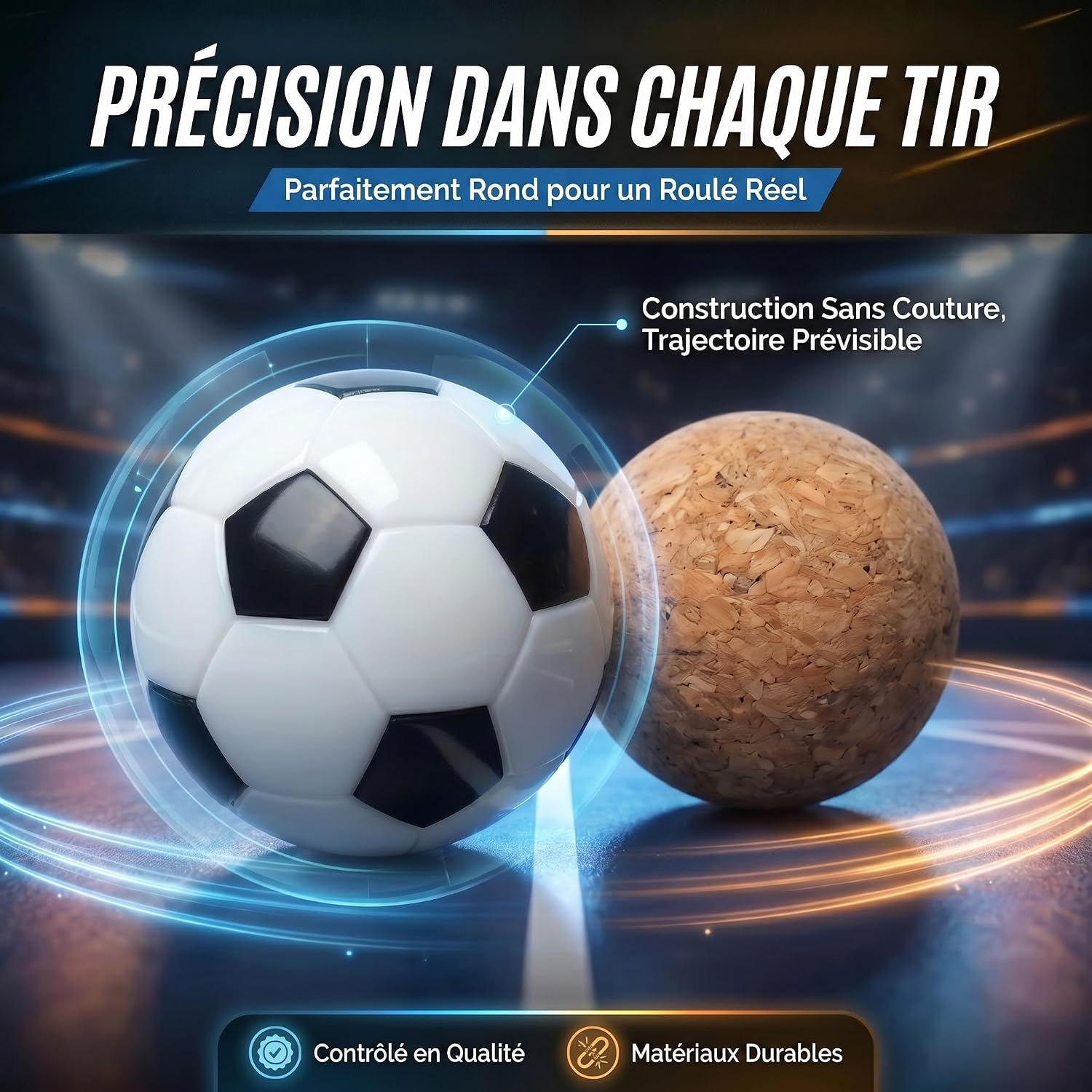 Detalle 2 de GOODS+GADGETS 40990021 tafelvoetbalballen, 12 stuks, 35 mm, zes types