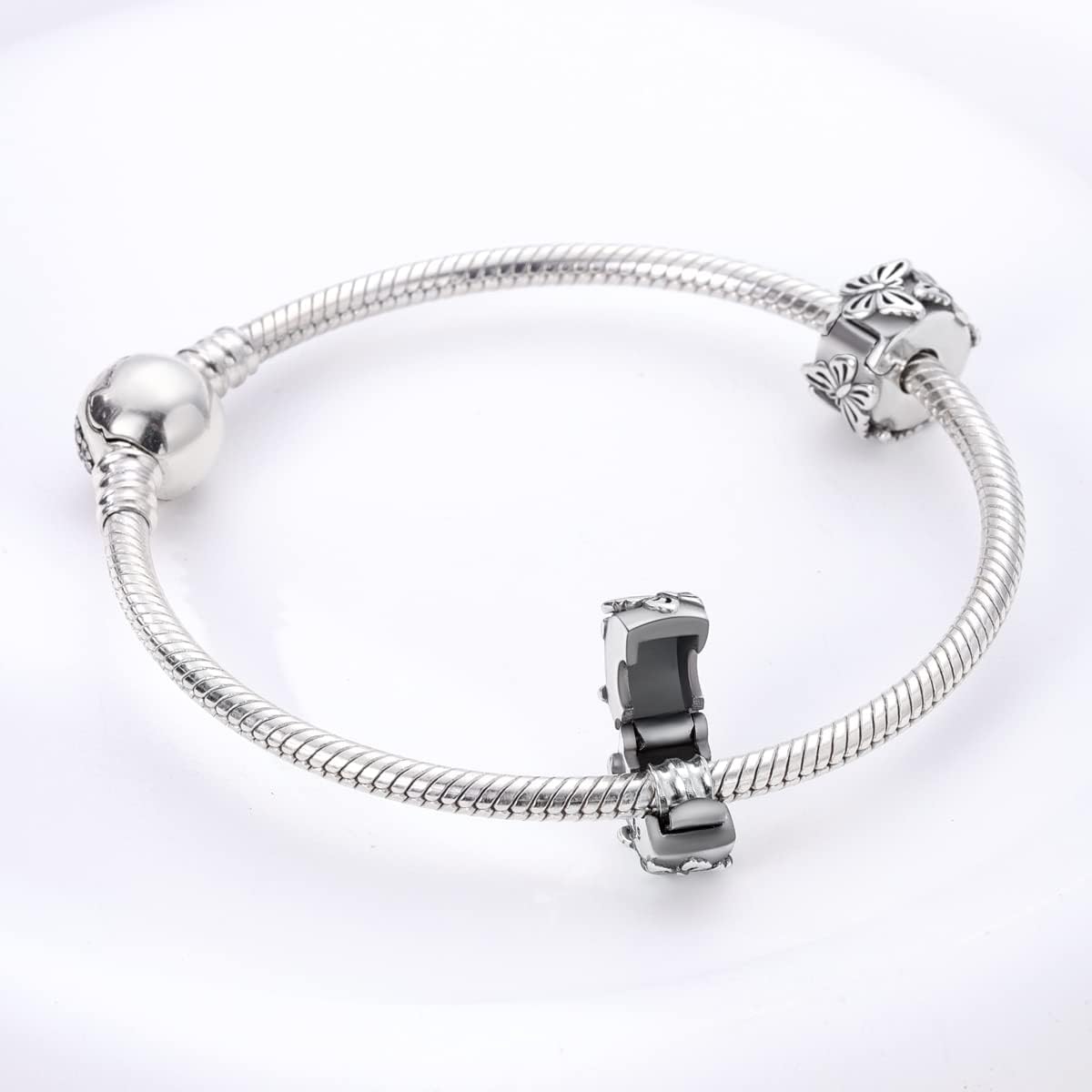 Detalle 2 de Parmuz Clip Spacer Charme 925 Sterling Silber 3,2 mm