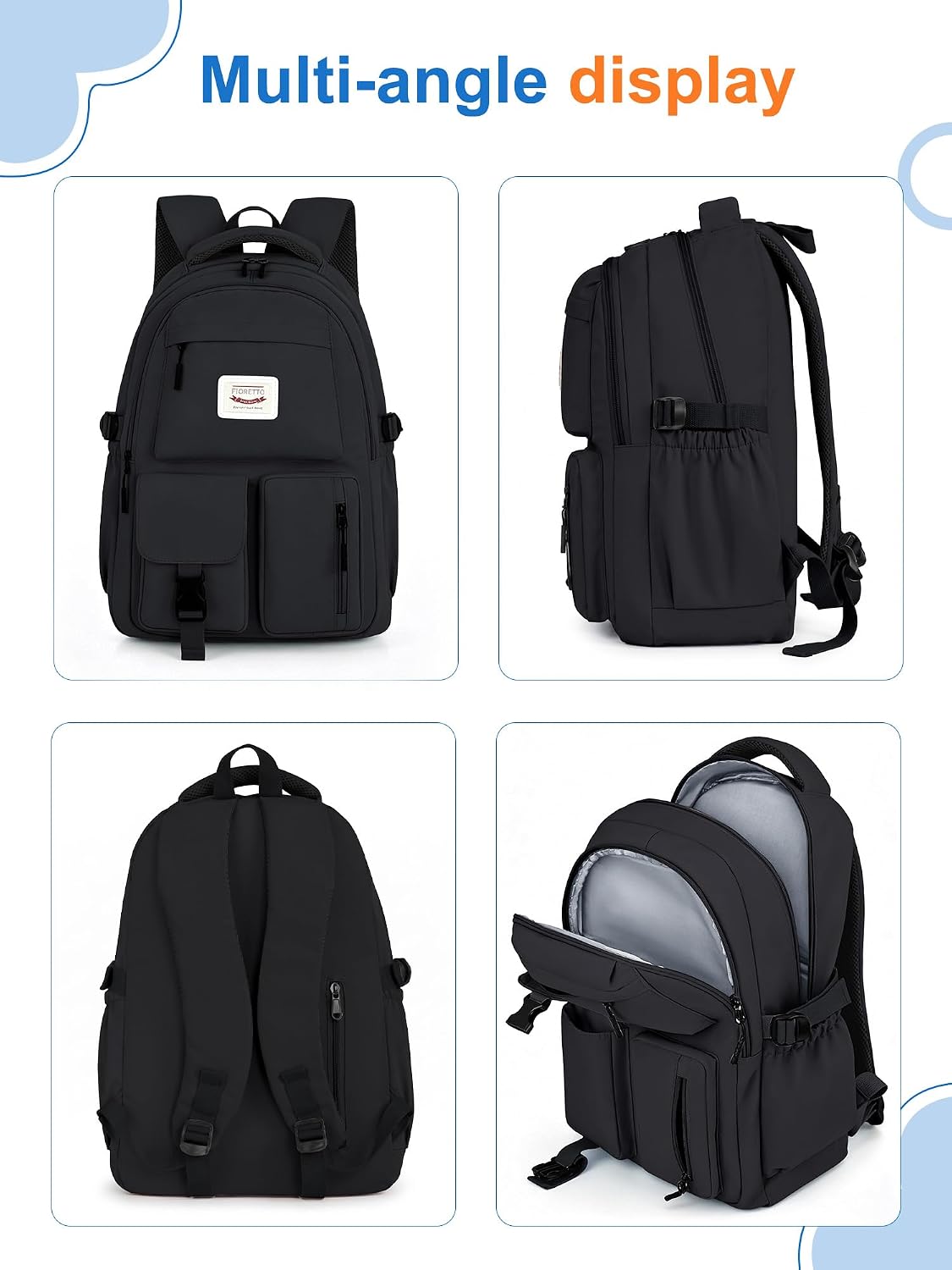 Thumbnail 6 de FIORETTO Lightweight School Backpack for Women