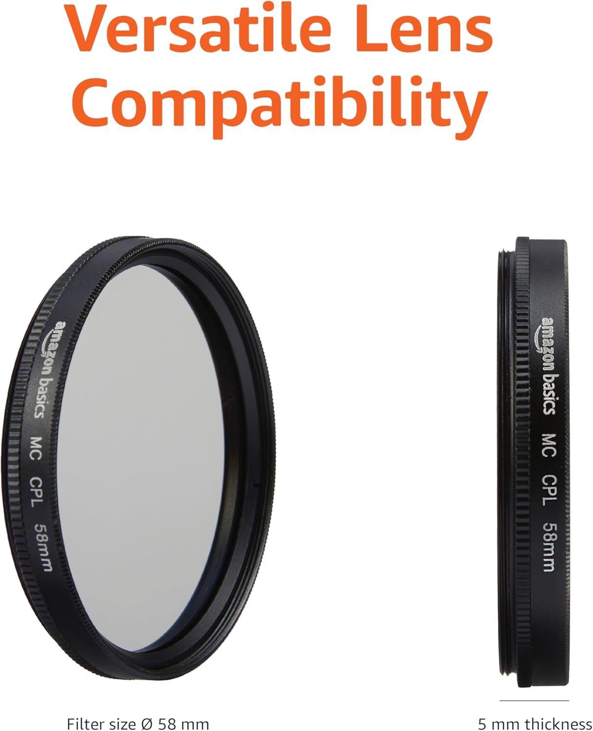 Thumbnail 2 de Amazon Basics 58 mm Circular Polariser Protection Filter for Deeper Colours and Glare Reduction
