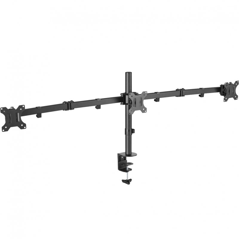 Thumbnail 1 de Aisens DT27TSR-061: Soporte de mesa doble para 3 monitores 13–27" (VESA 100x100) ≤7 kg por pantalla