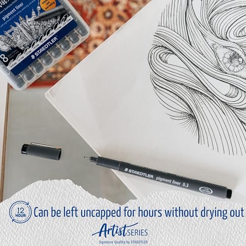 Thumbnail 9 de Staedtler Pigment Liner 5+1 Set 308 SB6P: 6 penne fineliner con punte da 0,05–0,8 mm in nero