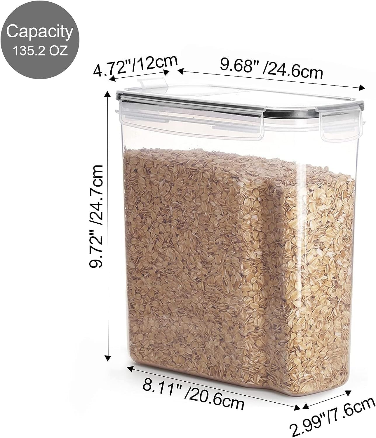 Detalle 2 de Vorratsdosen Set mit 4 L, luftdicht