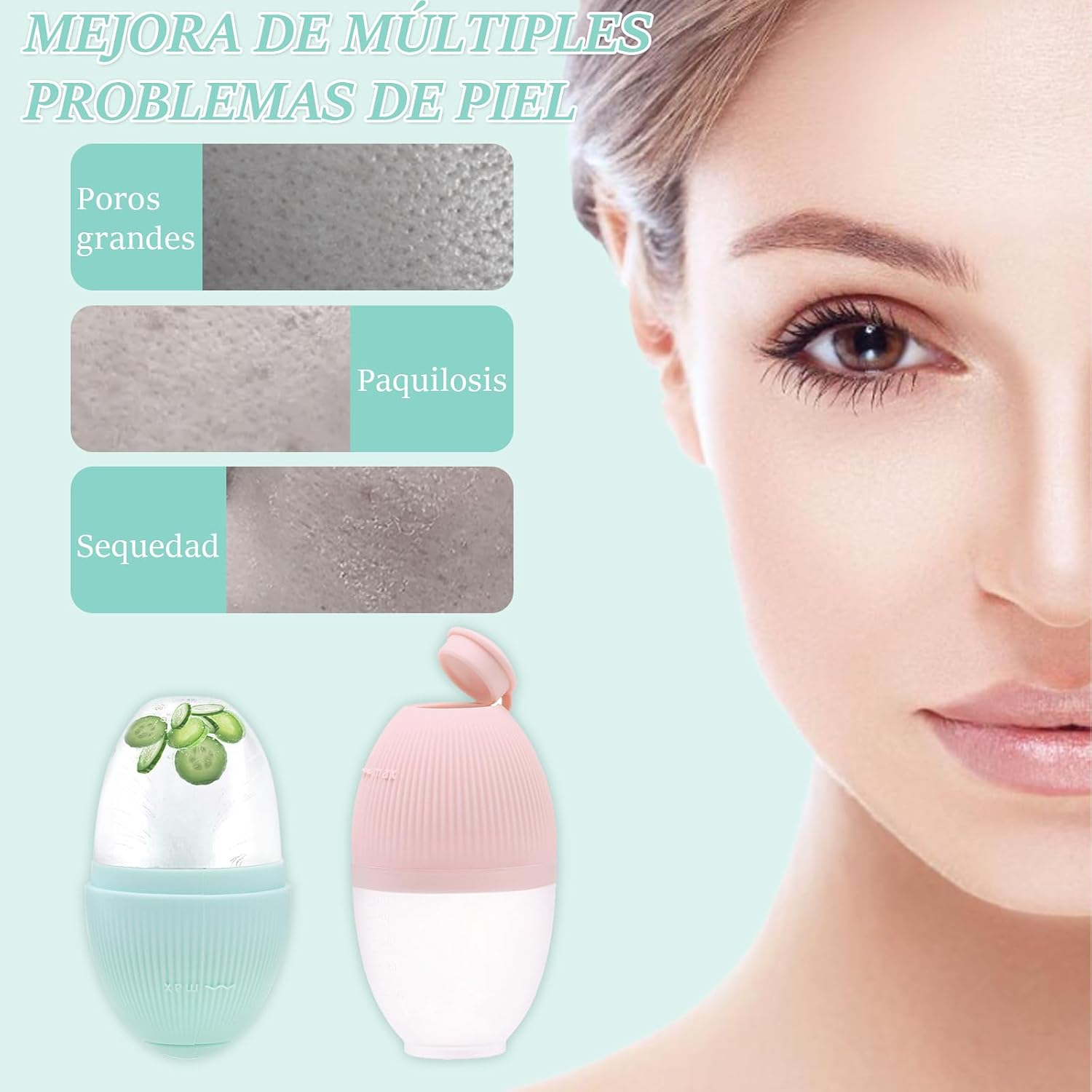Detalle 2 de BORISCA Ice Roller Facial 2 piezas