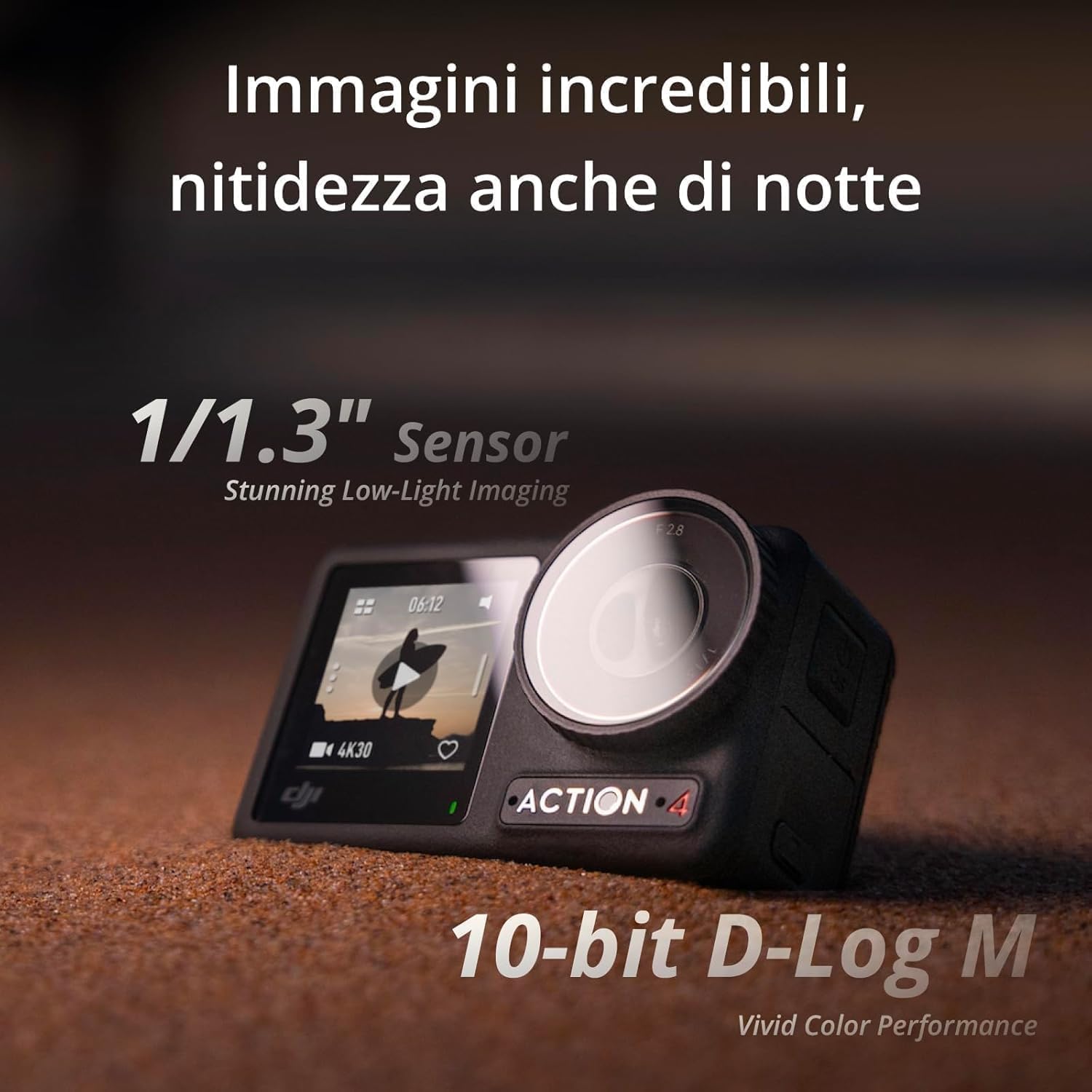 Thumbnail 1 de DJI Osmo Action 4 Combo Essenziale: action cam impermeabile 4K/120fps con sensore 1/1.3