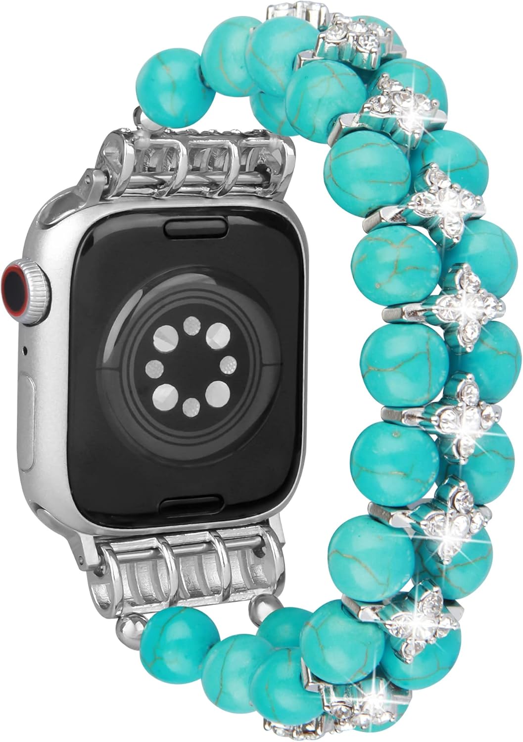 Thumbnail 1 de GEMEK Pearl Bracelet for Apple Watch — Turquoise Elastic Straps for 42–49mm Series 9 to 1