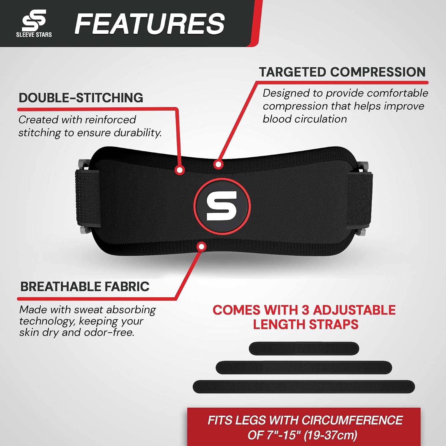 Thumbnail 5 de Sleeve Stars Patellar Tendon Support 7-15 in