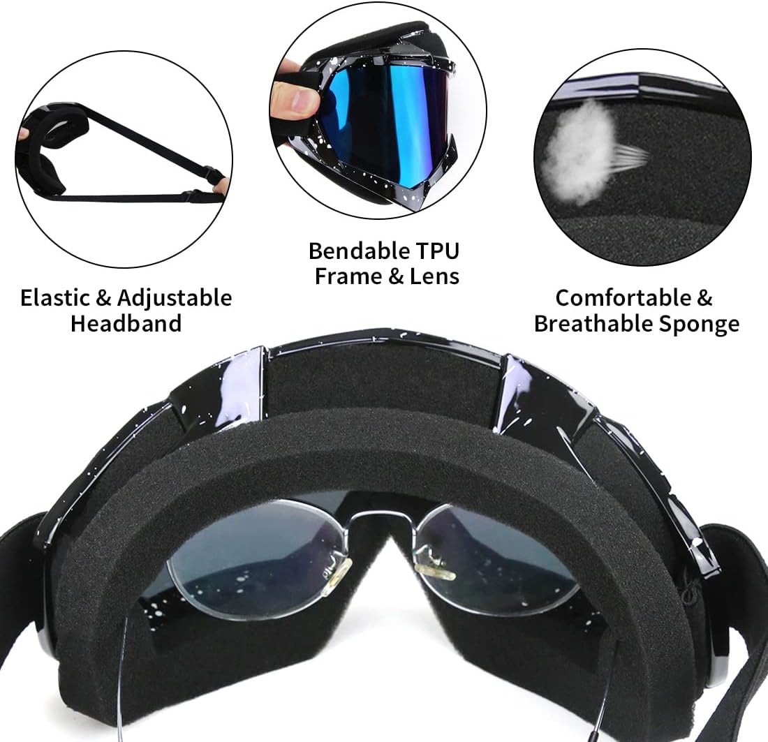 Thumbnail 3 de JAMIEWIN ATV Goggles: Anti-Fog, Dustproof Protection for Dirt Bikes and Off-Road Riding