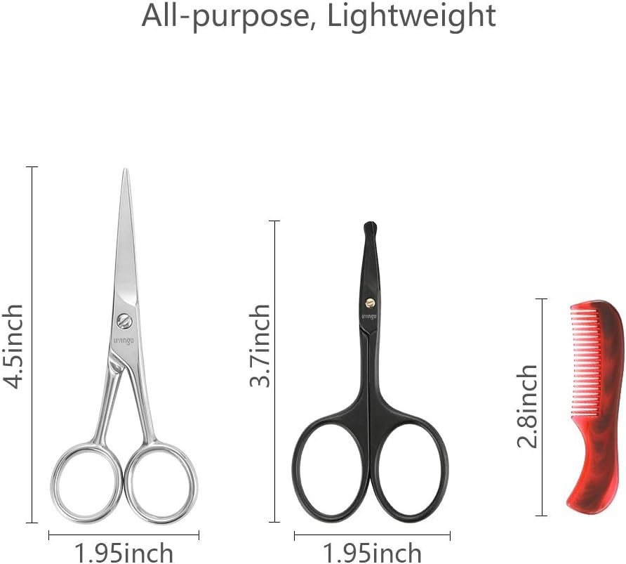 Thumbnail 1 de LIVINGO Forbici da Barba e Baffi 4,5 cm: precisione in viaggio, punta arrotondata e kit completo