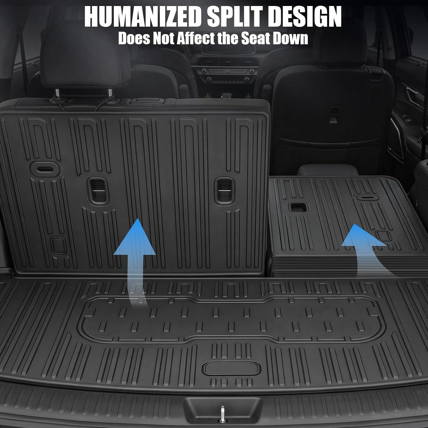 Detalle 2 de NIKALAIKA Kia Telluride Custom Floor Mats, 2020–2025, 6-Piece TPE Set