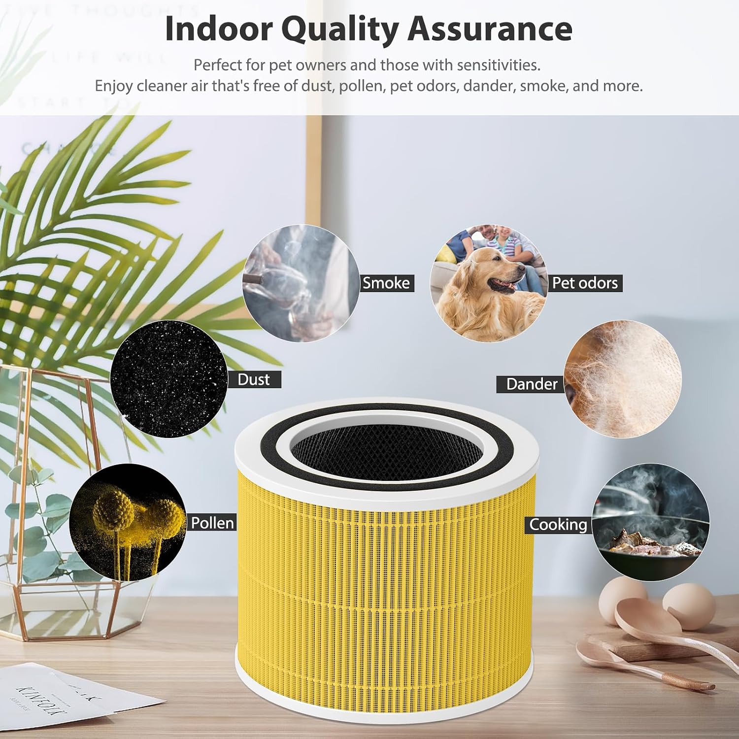 Detalle de Colorfullife Model 1 Core 300-P Compatible Air Purifier Filter, 2-Pack