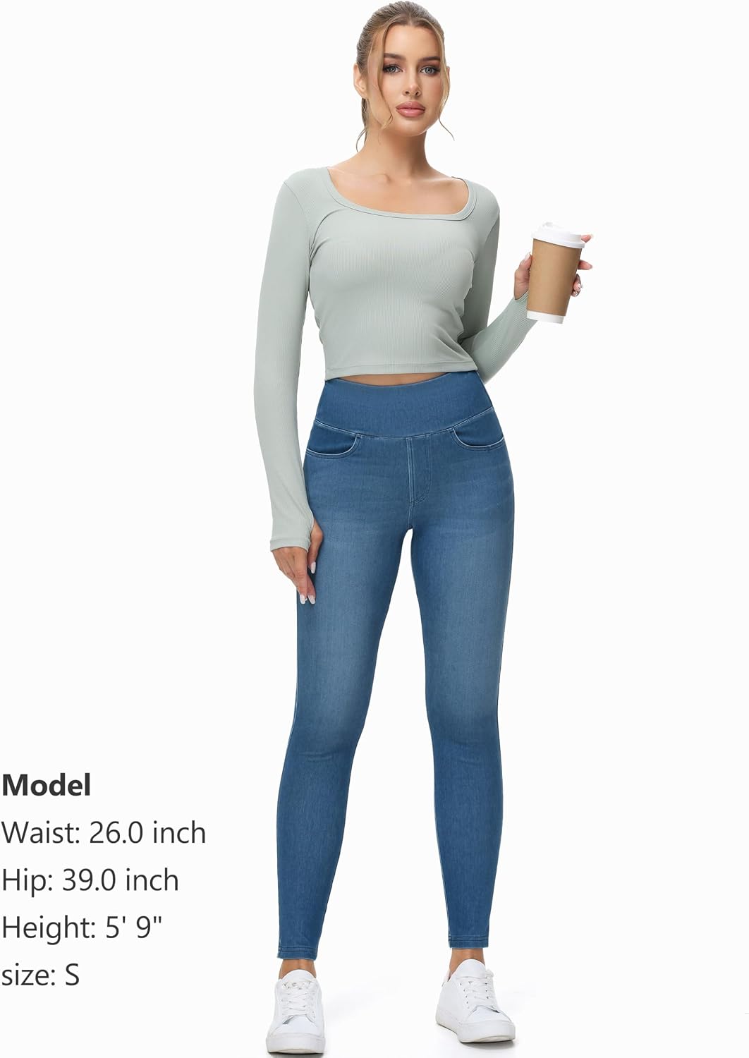 Thumbnail 5 de THE GYM PEOPLE Jeggings taille haute femme
